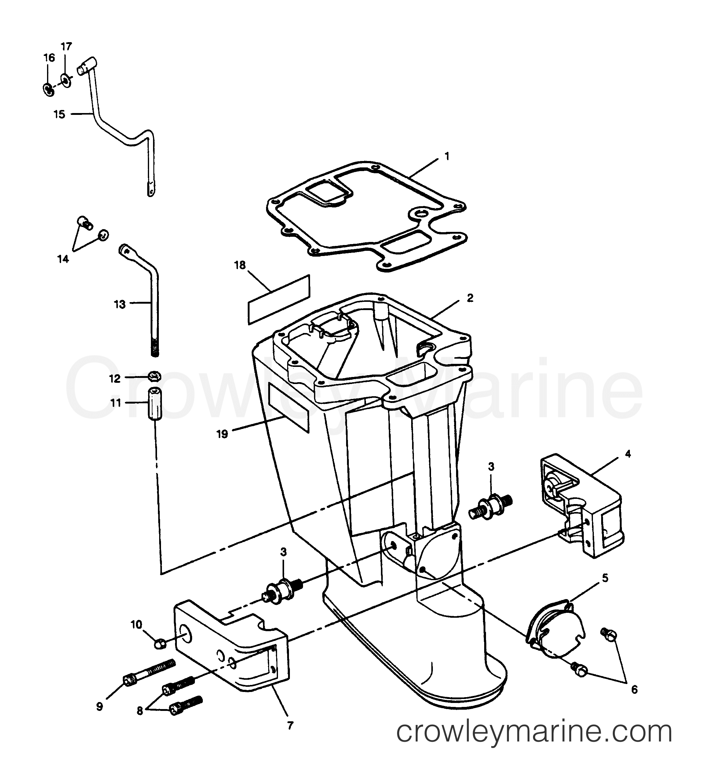 1990 Outboard 35 - 352F90C [Force] - MOTOR LEG