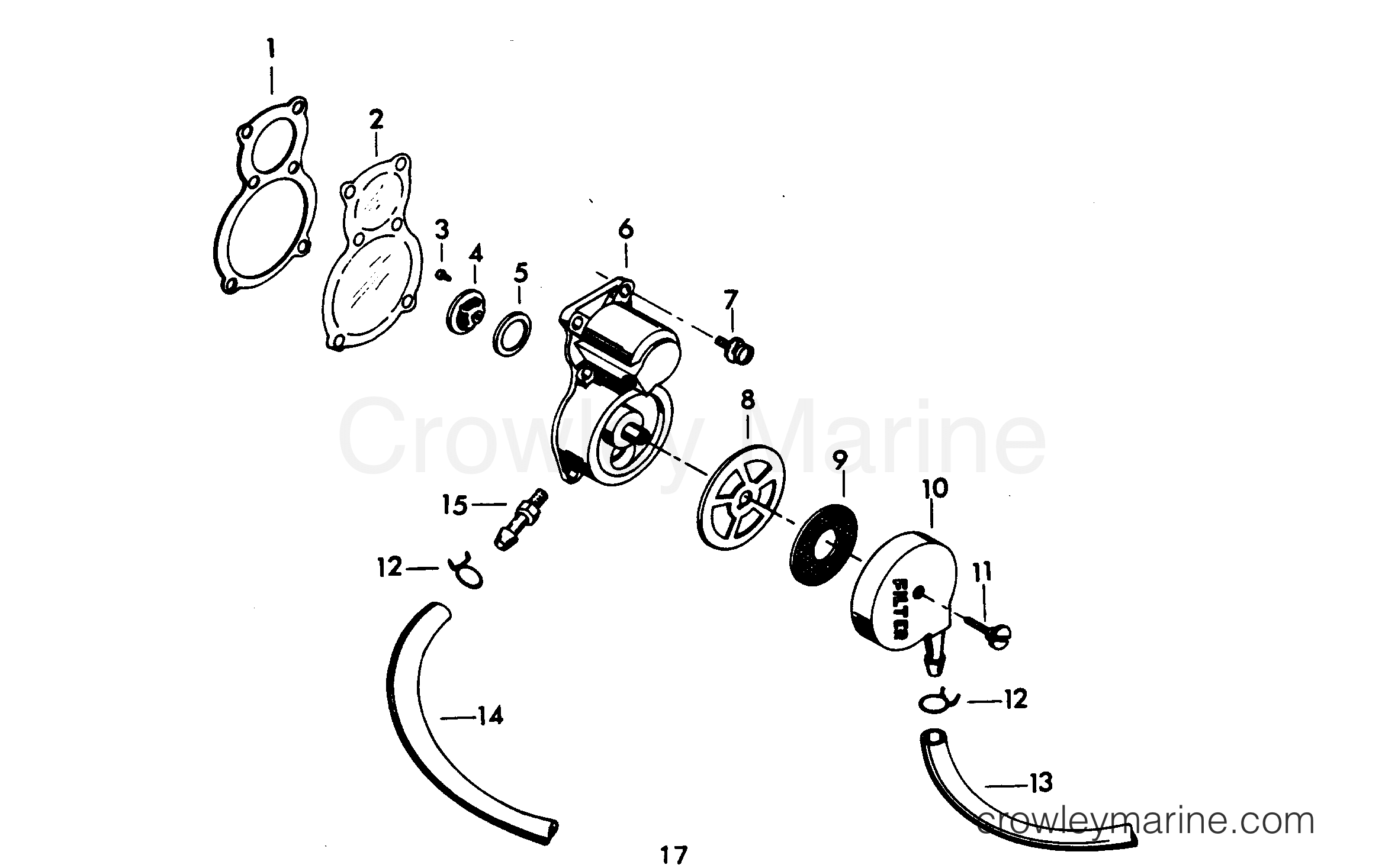 1981 Force Outboard 20 - H0206H81C FUEL PUMP section
