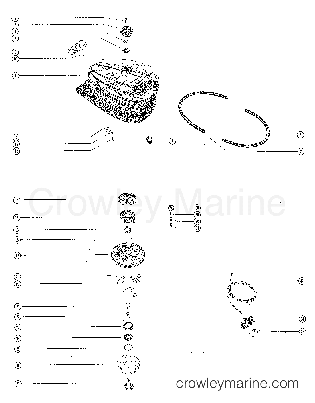 Diagram Of 1975 Mercury Marine Mercury Outboard 1850525 Cowling And