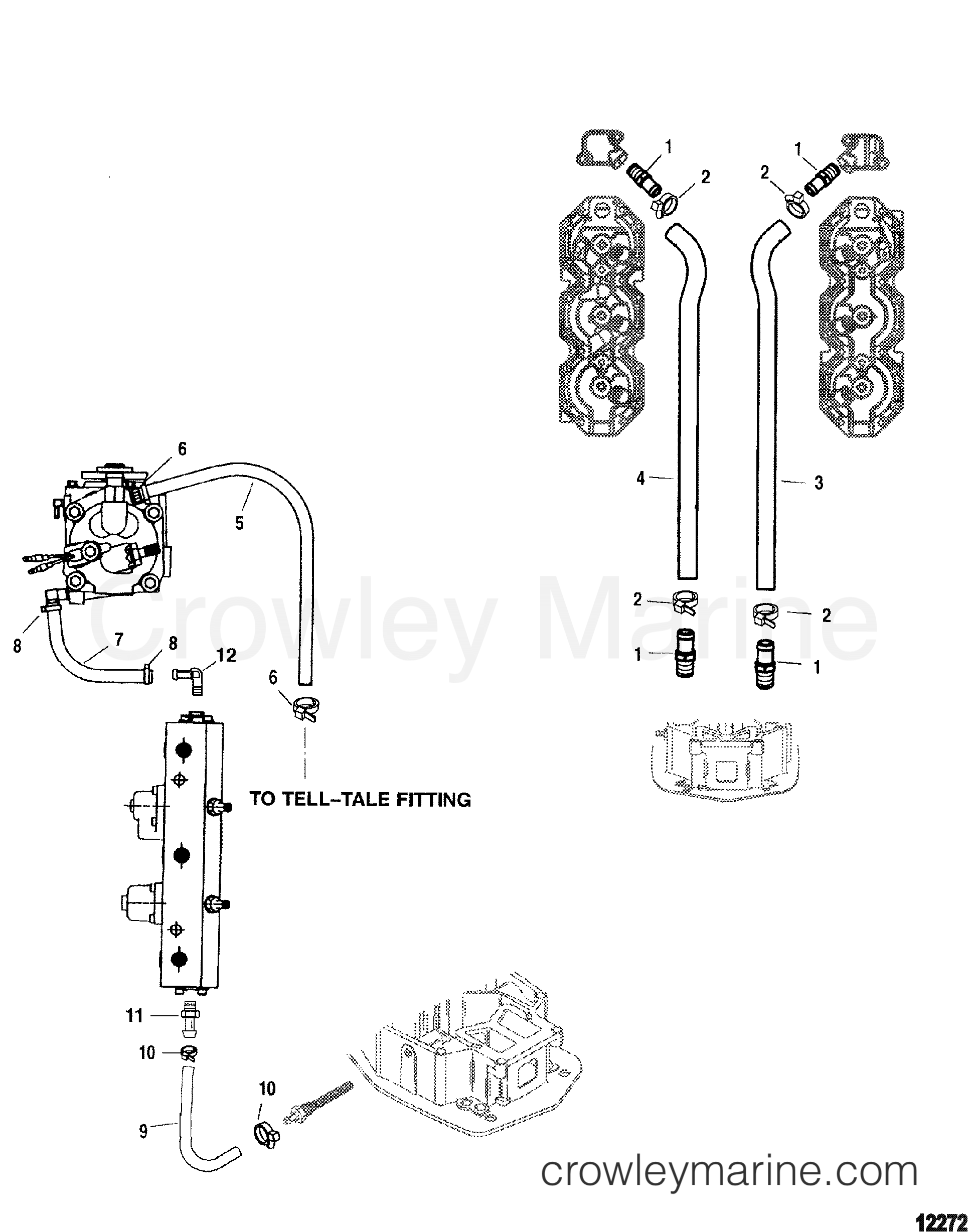 2000 Outboard 225DFI [XL SW] - 7225483JD - WATER HOSES