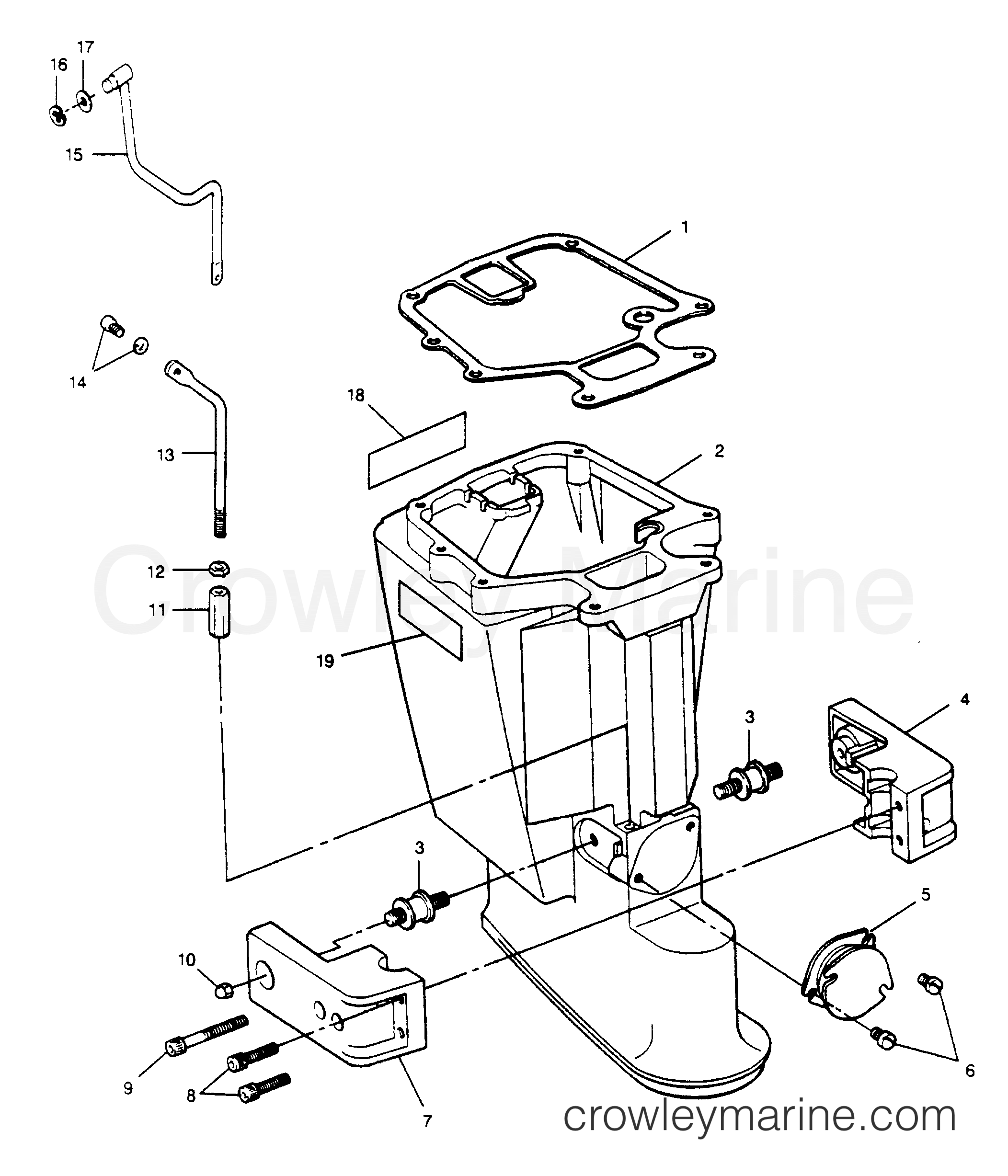 1990 Outboard 35 - 357F90A [Force] - MOTOR LEG