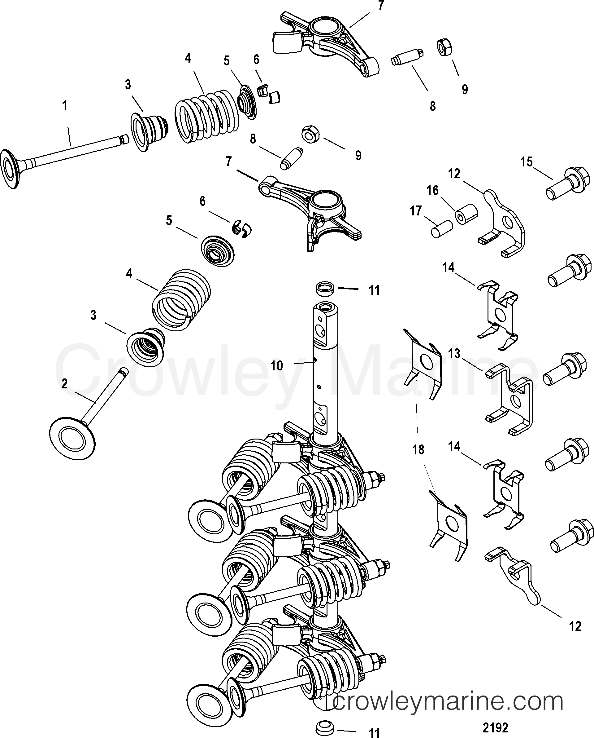 2004 Outboard 40EFI [ELPT 4] - 7A41412RF - INTAKE/EXHAUST VALVES
