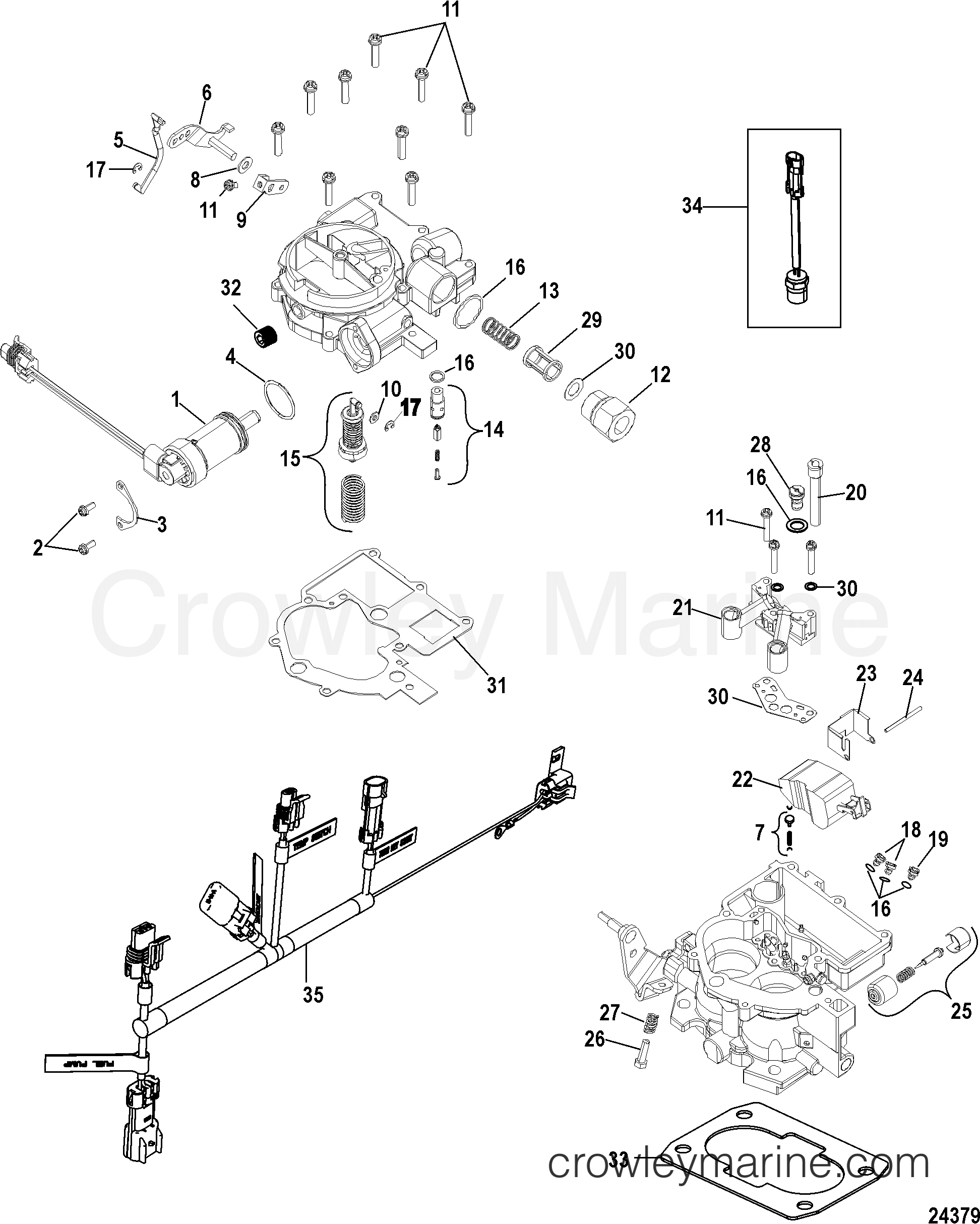 CARBURETOR KIT (TKS) 1998 Inboard Engine 5.7L [CARB] 30570001S