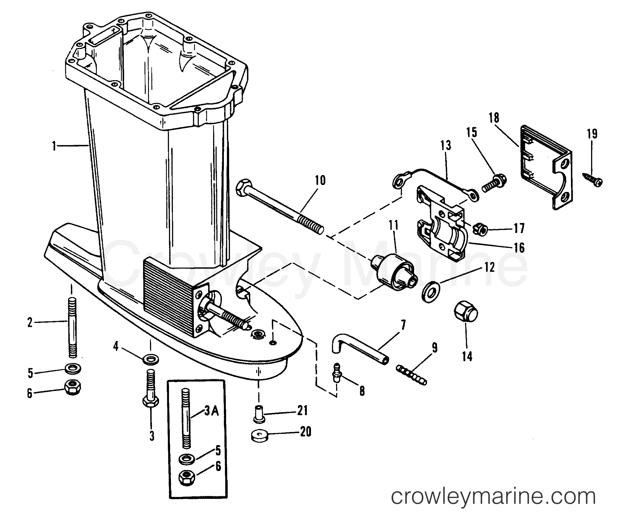 DRIVE SHAFT HOUSING 1991 Outboard 50 [ELPTO] 7050412YD Crowley Marine