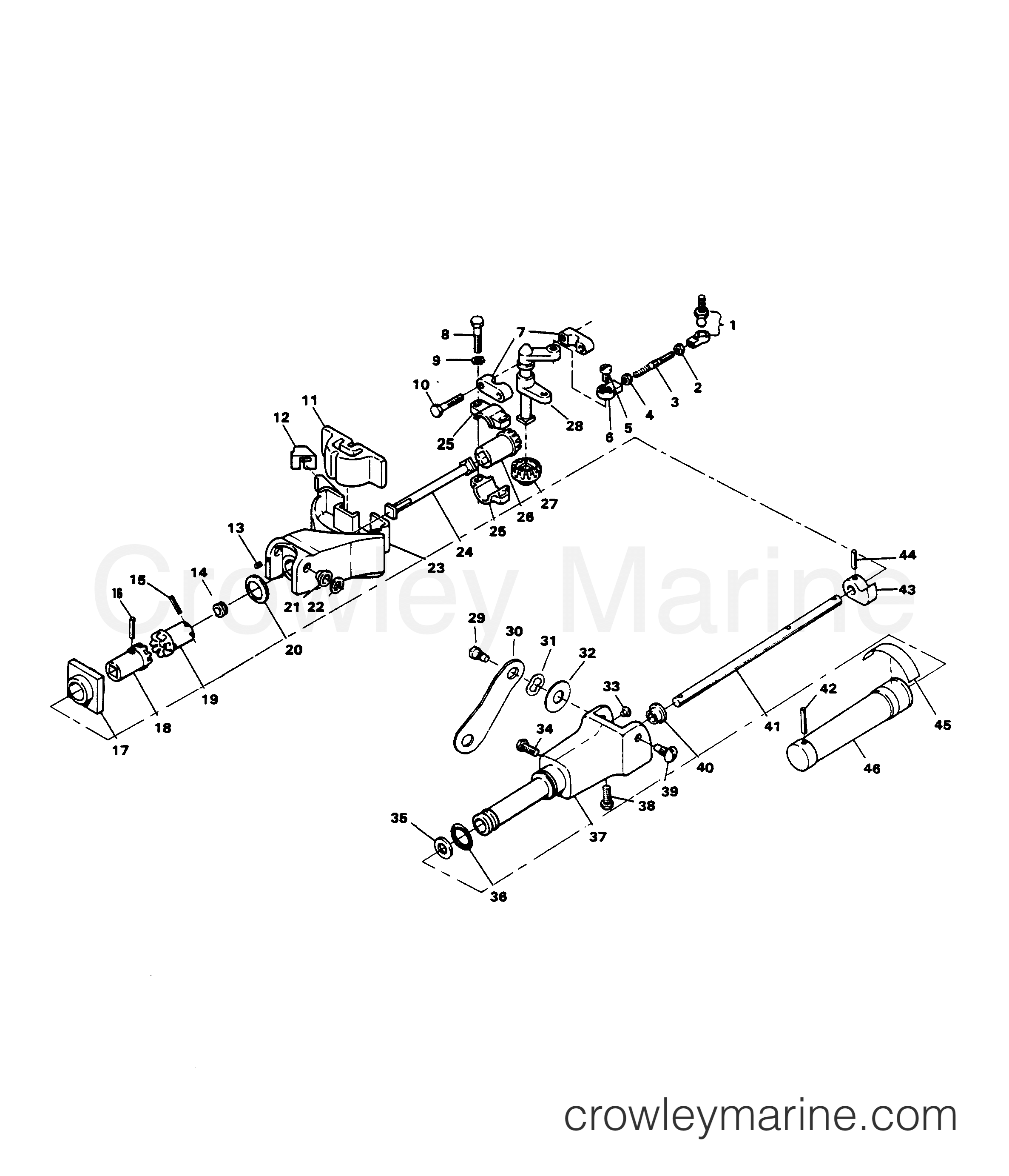 1983 Outboard 7.5 - 71B3D - STEERING ARM