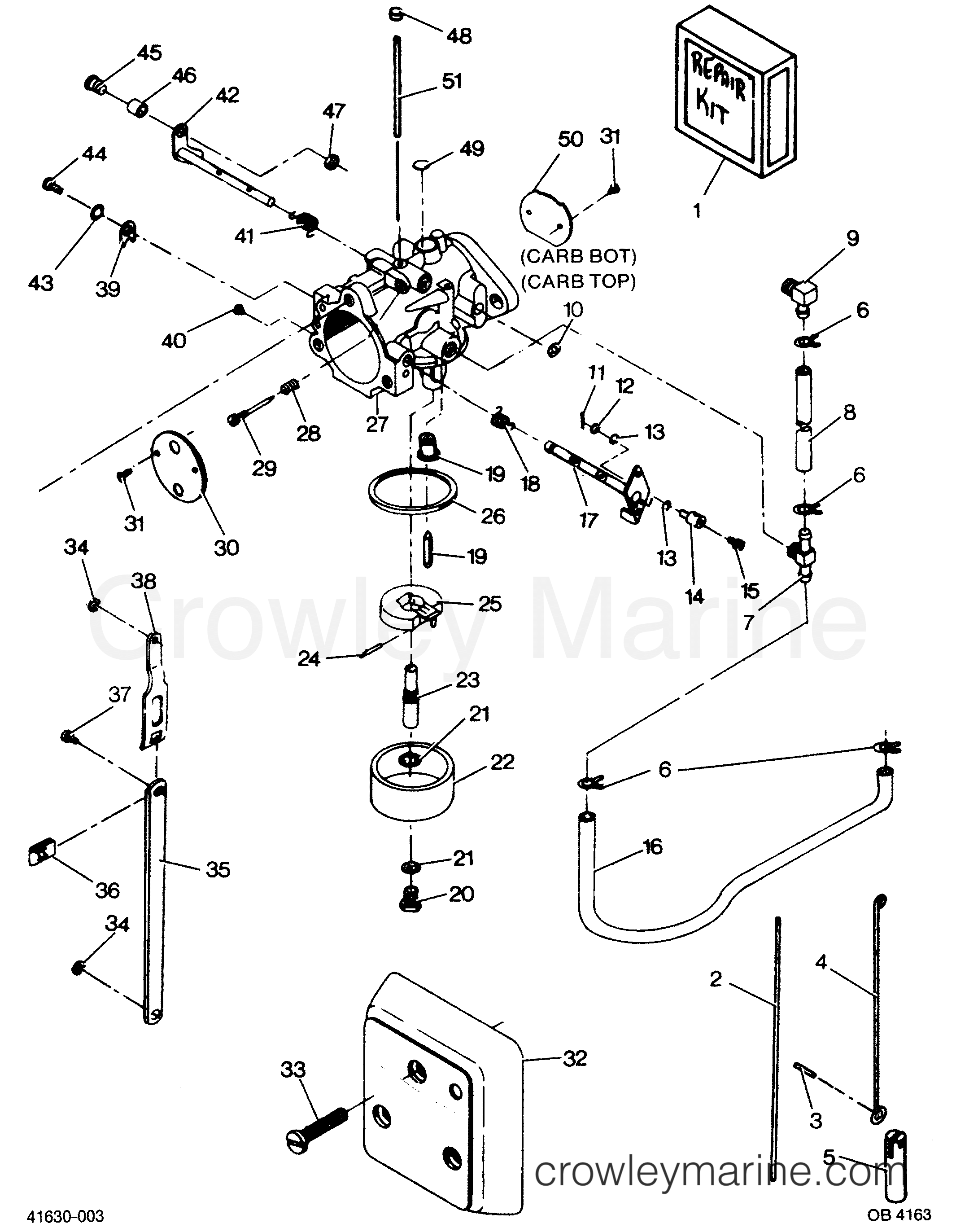1987 Outboard 125 - 1258F7B [Force] - CARBURETOR