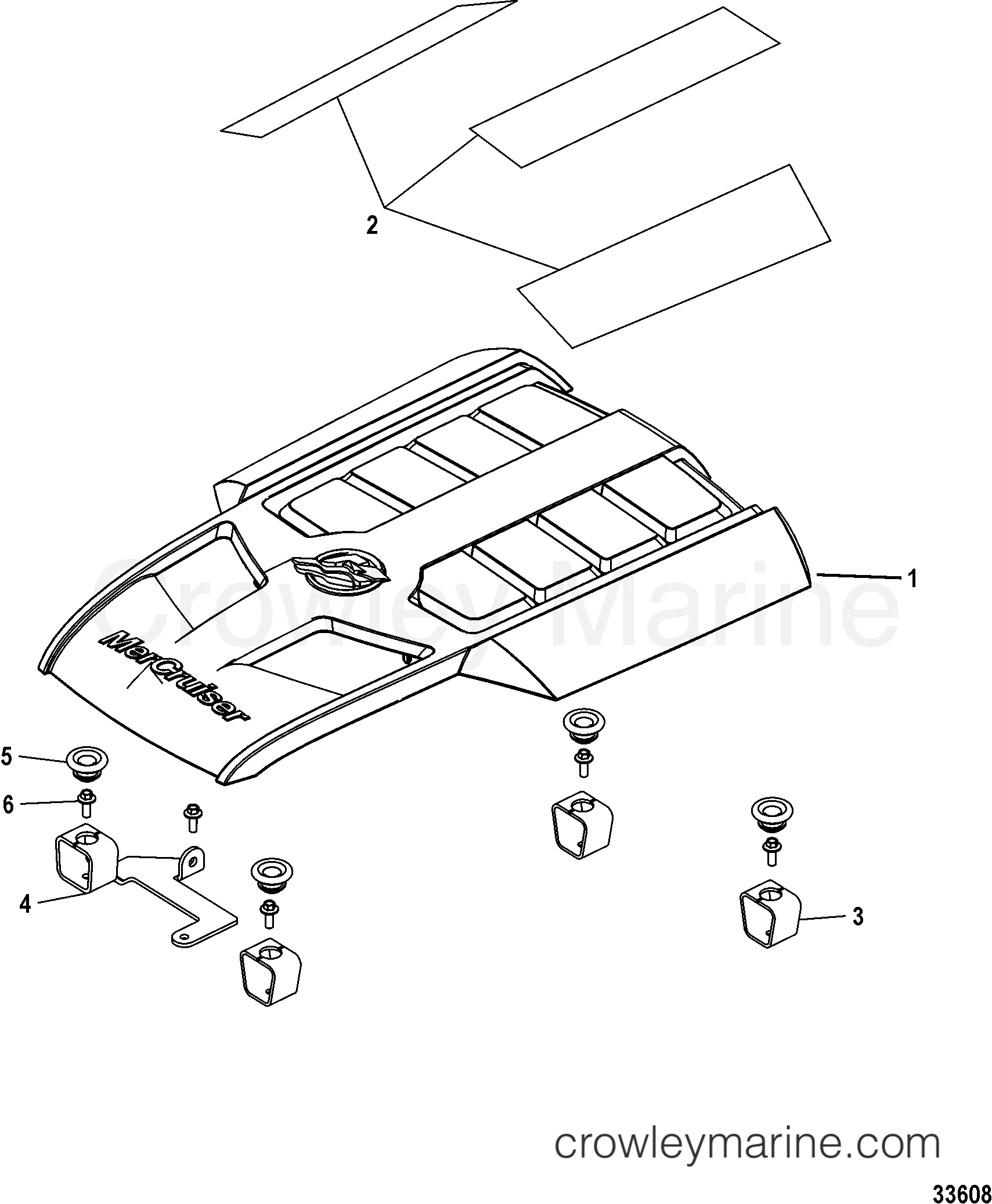 ENGINE COVER 1998 Inboard Engine 370 [DTS HORIZ] 30810454U Crowley