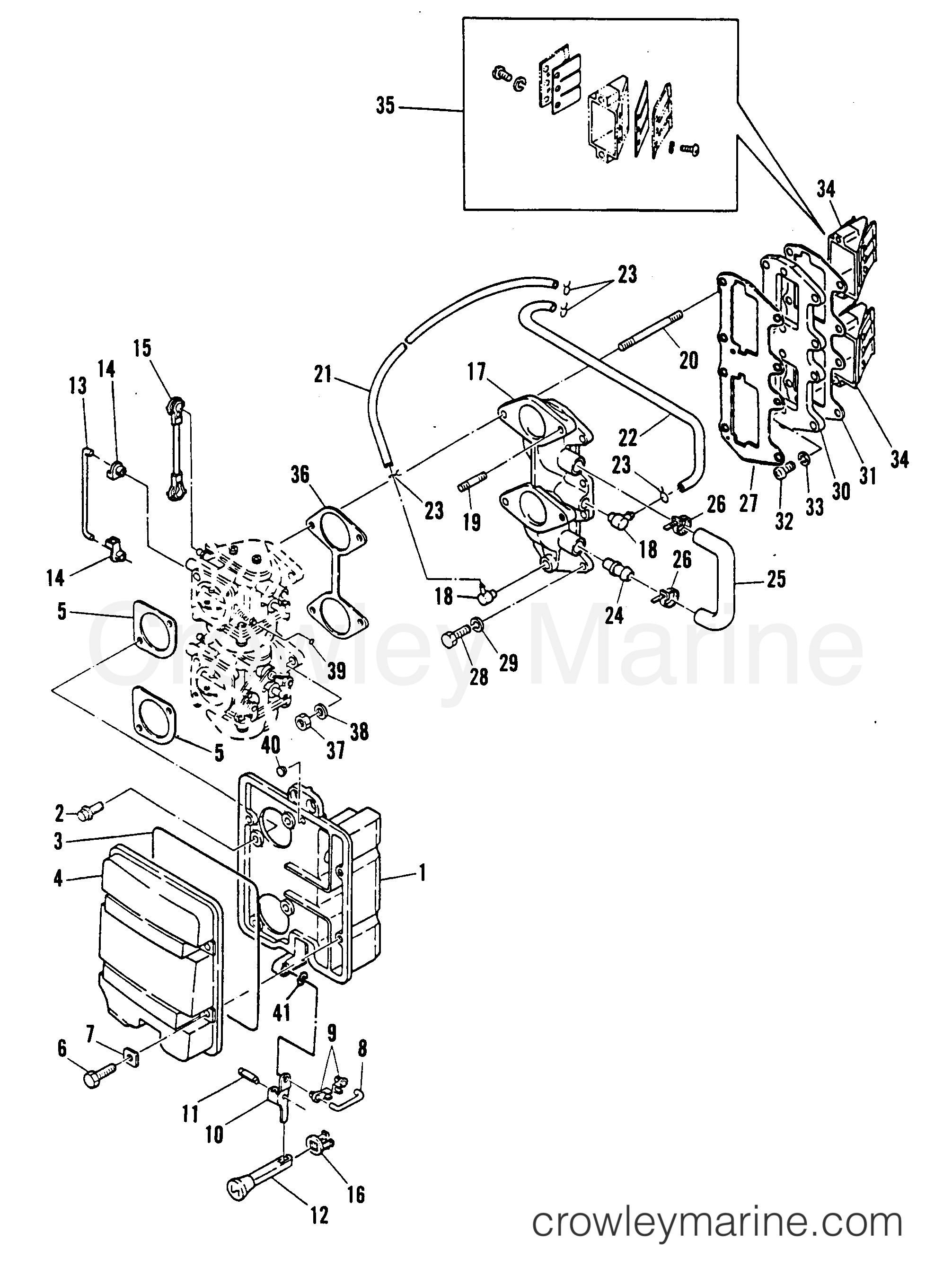 1982 Outboard 40 [M] - 7040202 - INTAKE MANIFOLD