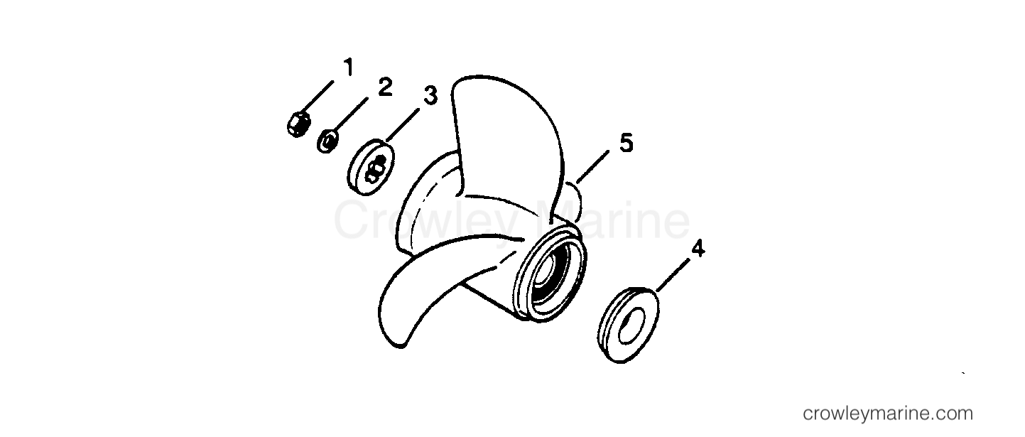 1990 Outboard 90 - 906X90B [Force] - FLARED HUB PROPS