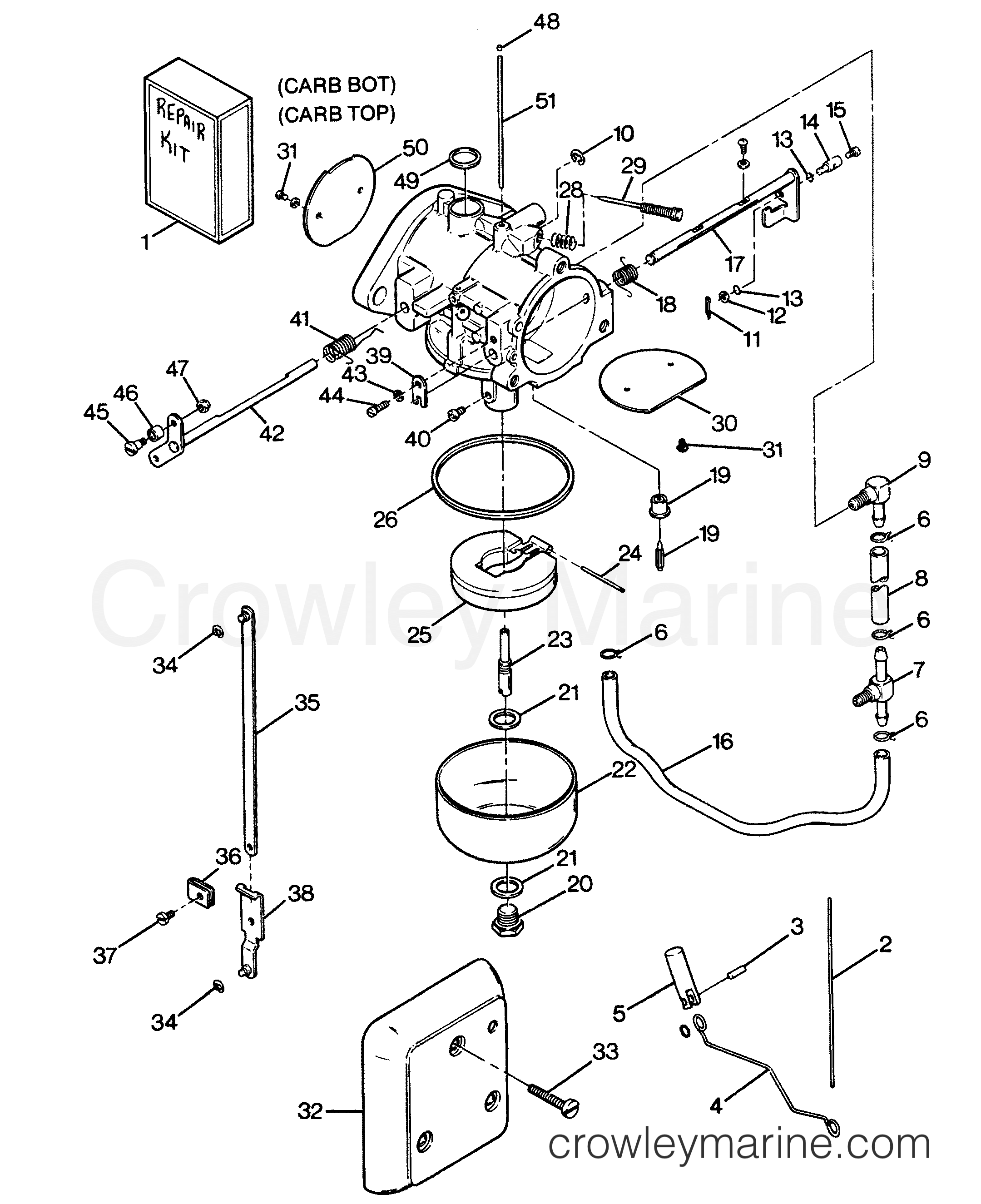 1988 Outboard 125 - 1258F8A [Force] - CARBURETOR
