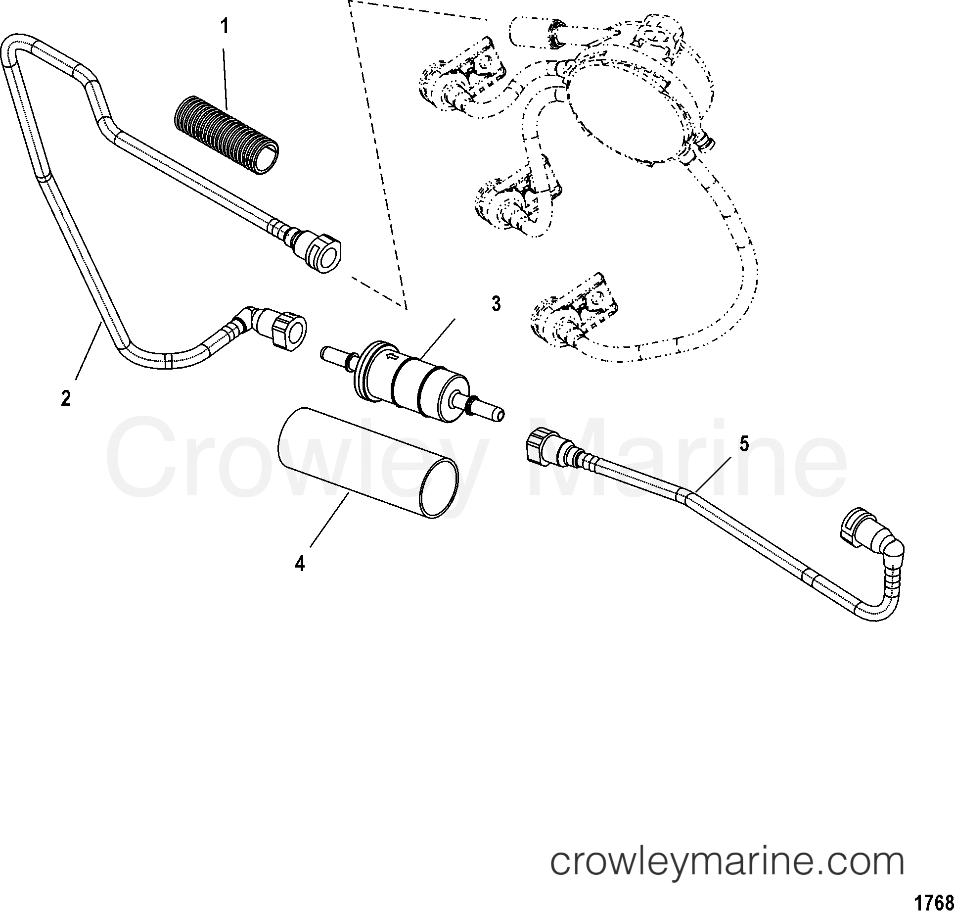 Serial Range Outboard 30 EFI (3 CYL.)(4-STROKE) - 1C109093 & Up - FUEL LINES