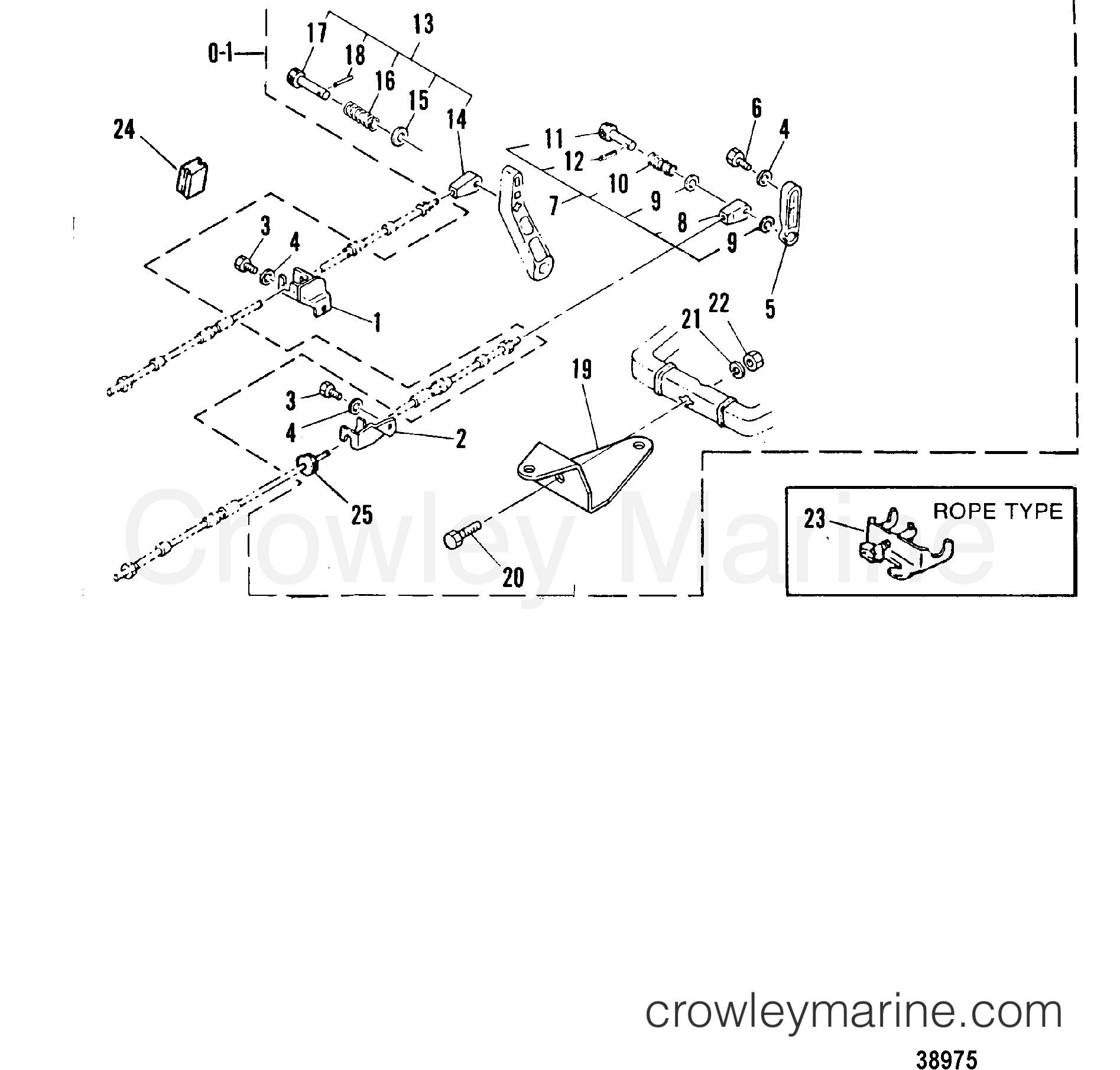 1990 Outboard 30 [ML] - 7030211SV - REMOTE CONTROL ATTACHING KIT