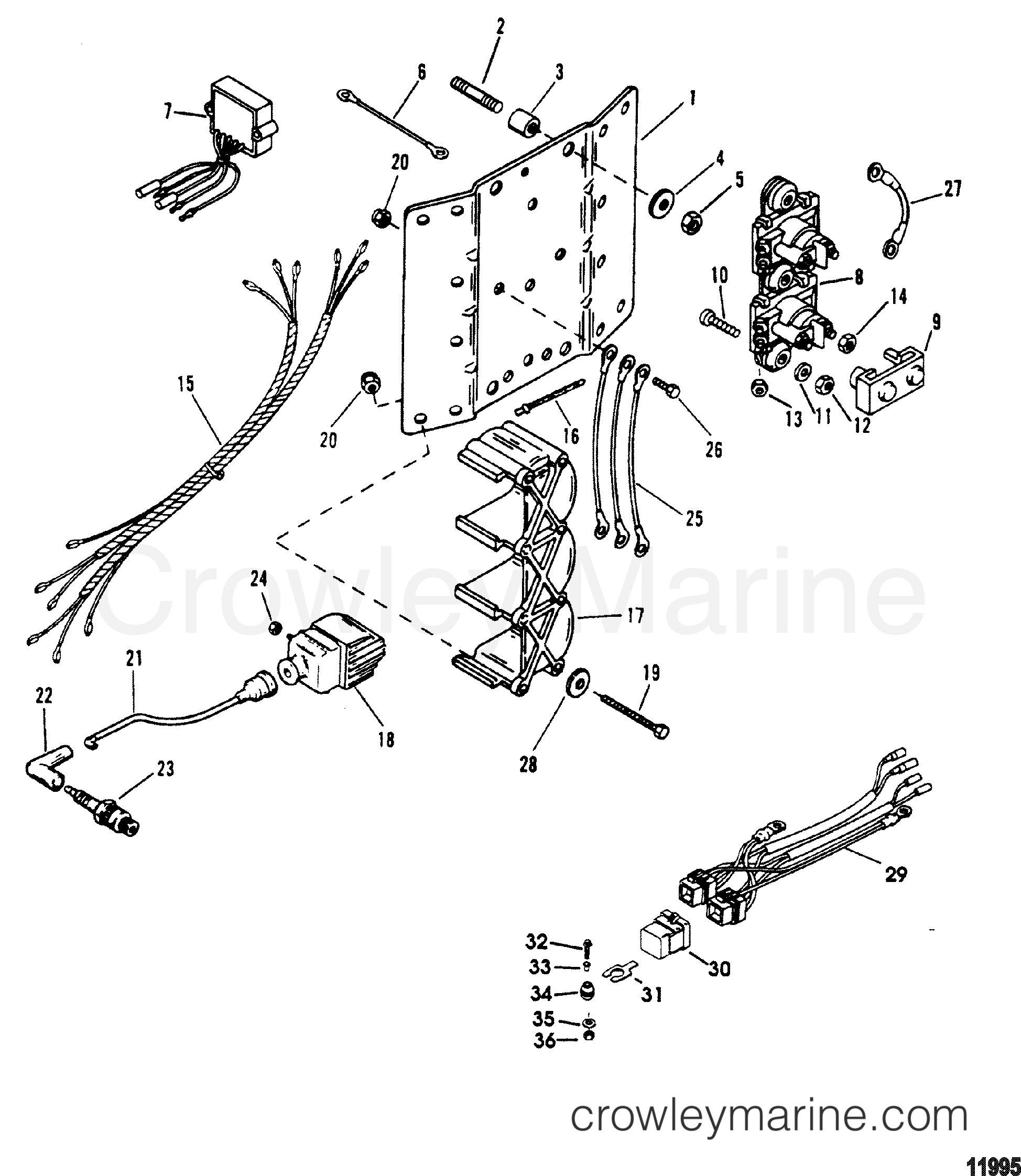 1994 Outboard 150 [EFI] - 7150418CD - IGNITION COIL/VOLTAGE REGULATOR