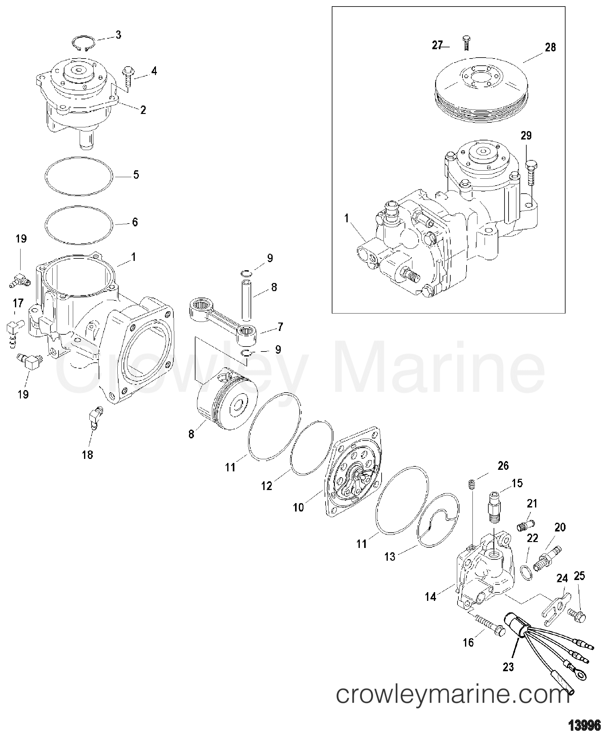 2003 Race Outboard 250 XS [OPTIMAX] - 1925355AH - AIR COMPRESSOR COMPONENTS