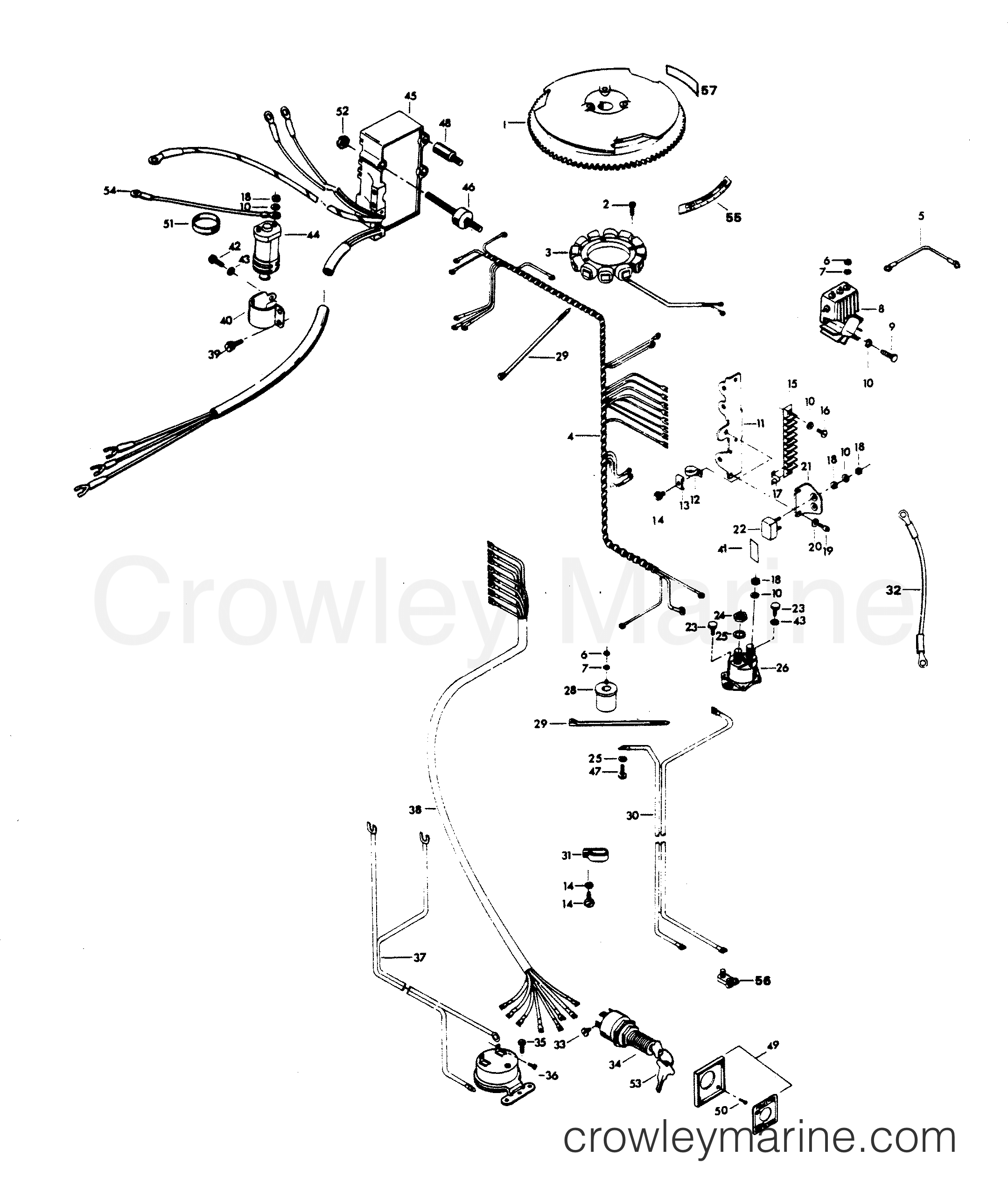 1983 Outboard 105 - H1058V83H - ELECTRICAL COMPONENTS