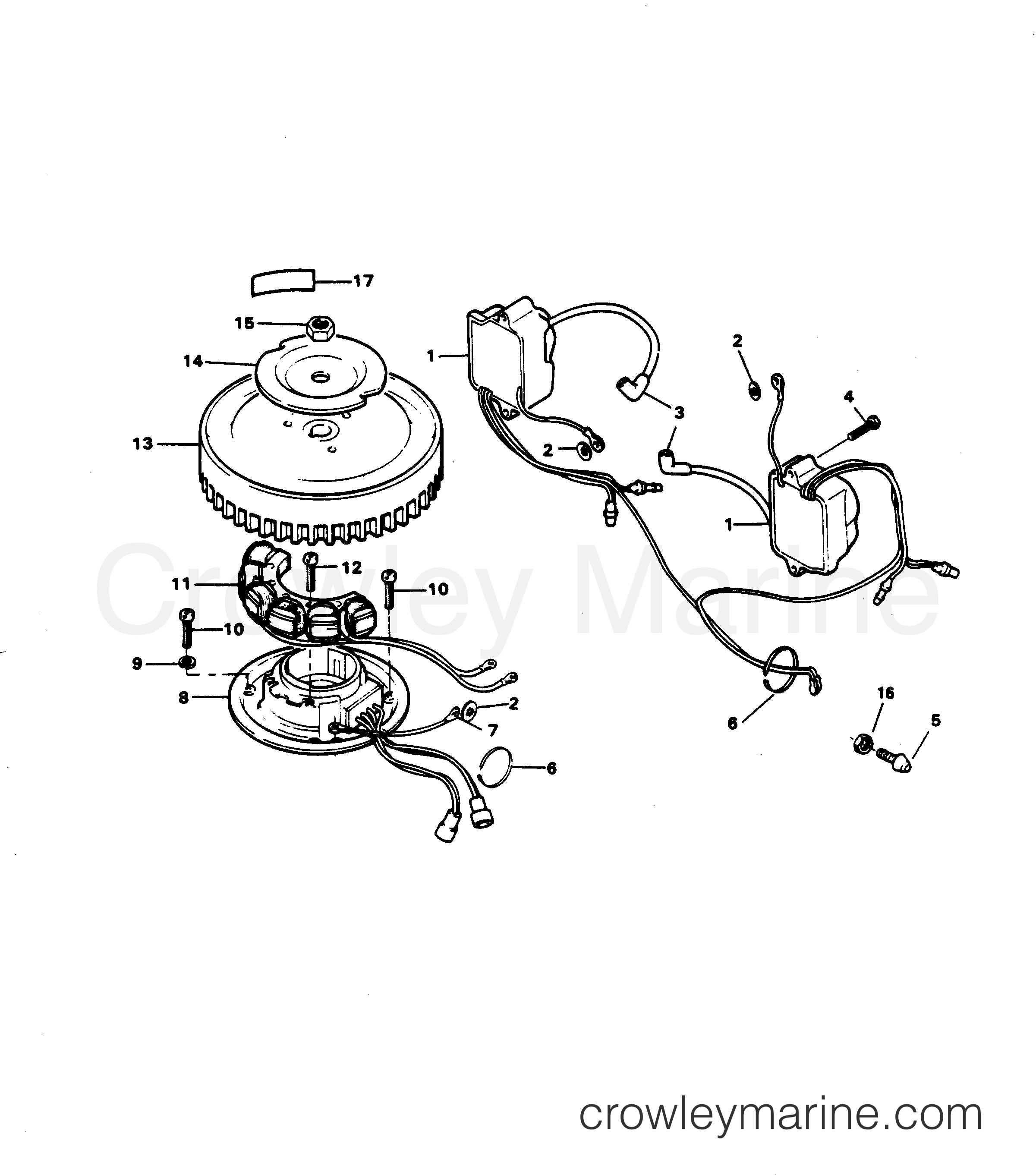 1985 Outboard 7.5 - H0072F85A - ELECTRICAL COMPONENTS