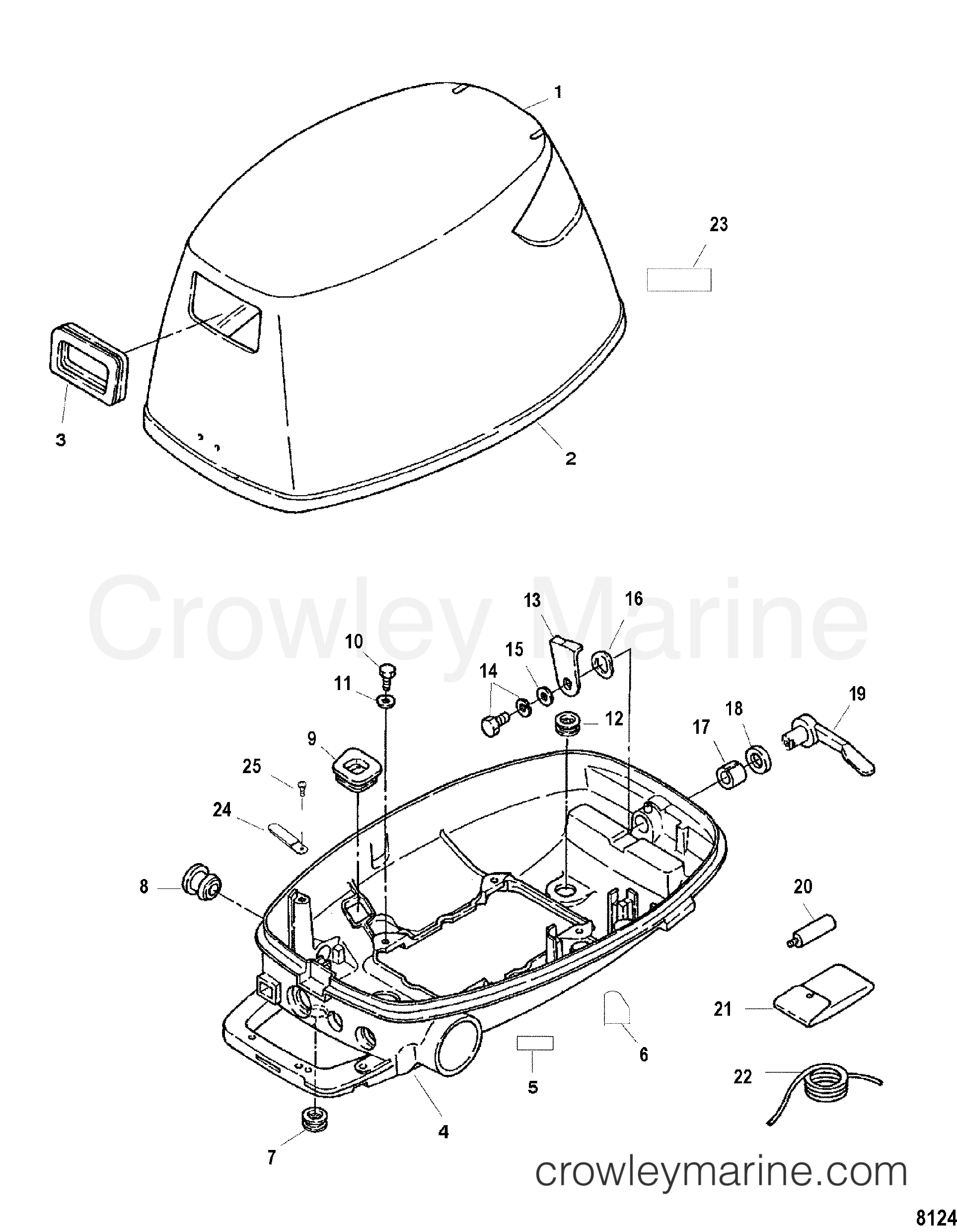 2001 Outboard 4 [ML 4] - 7F04211KM - COWLING