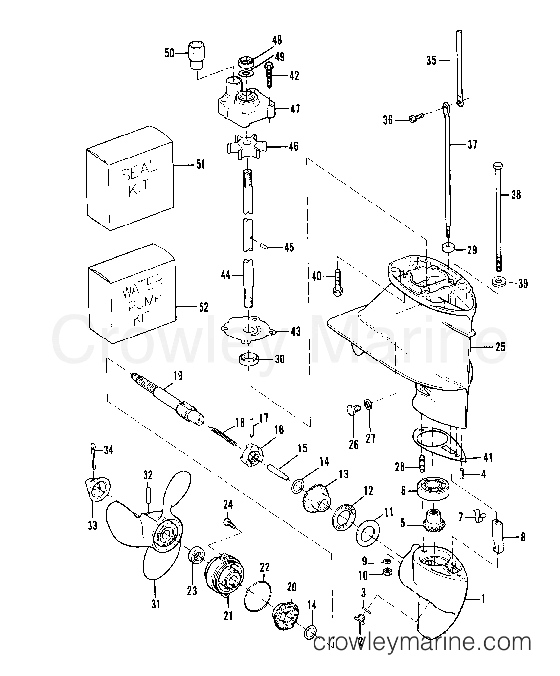 1993.5 Sears Outboard 9.9 - 225.581996 - GEAR HOUSING
