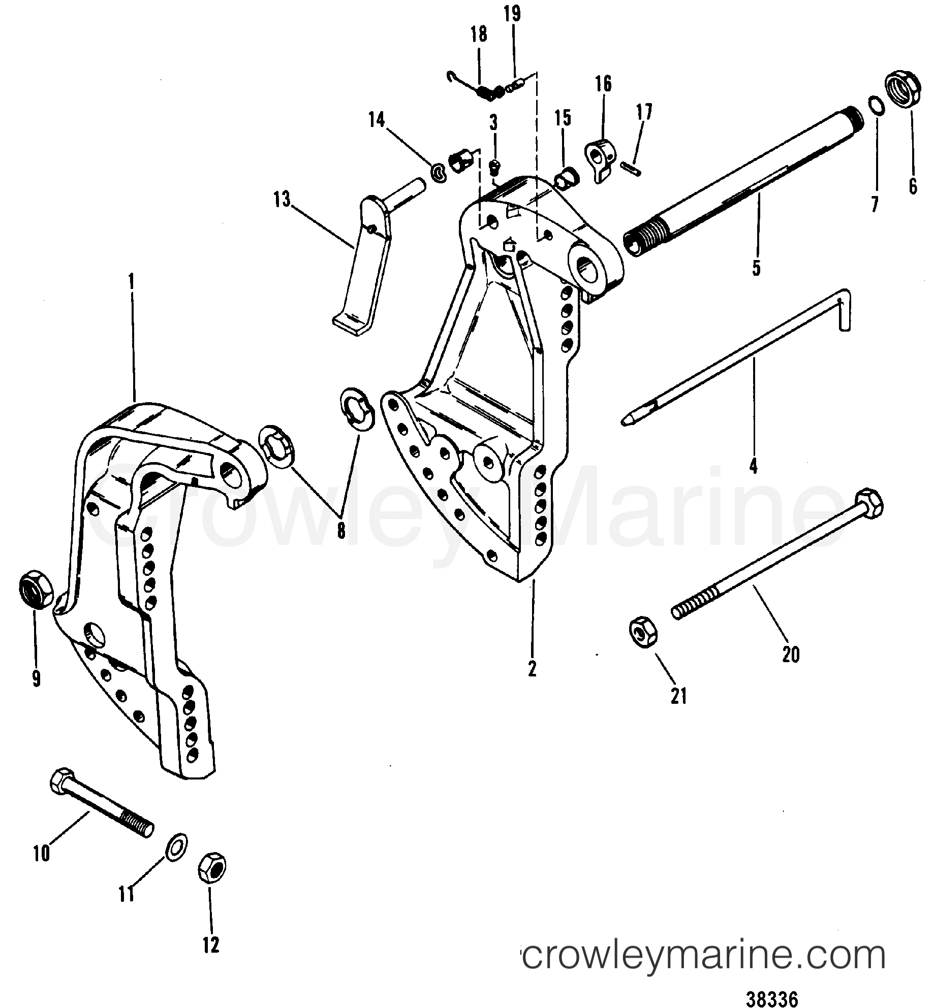 1984 Outboard 90 [EL] - 7090524 - TRANSOM BRACKET