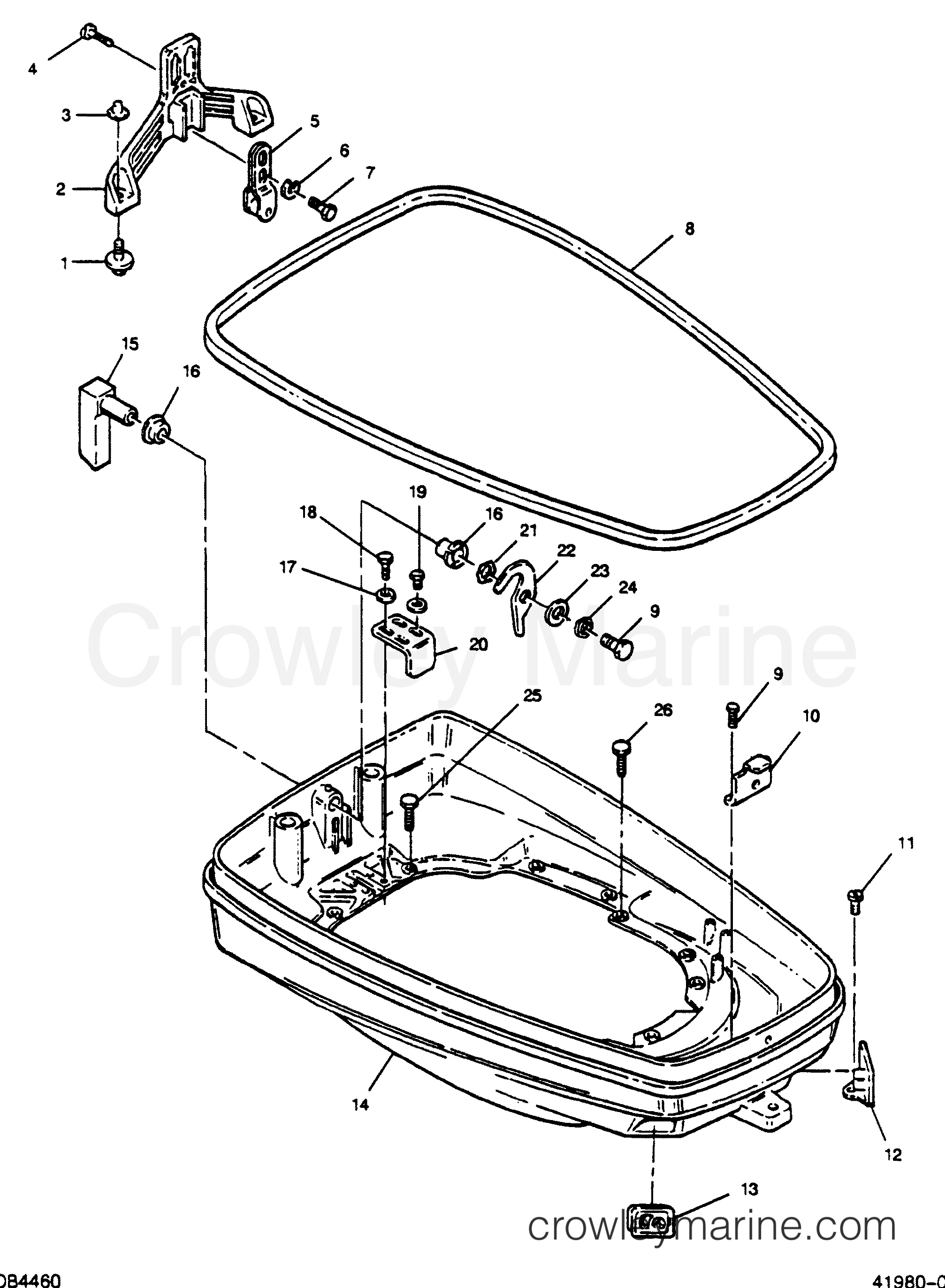1989 Outboard 125 - 0C1258F9E [Force] - SUPPORT PLATE