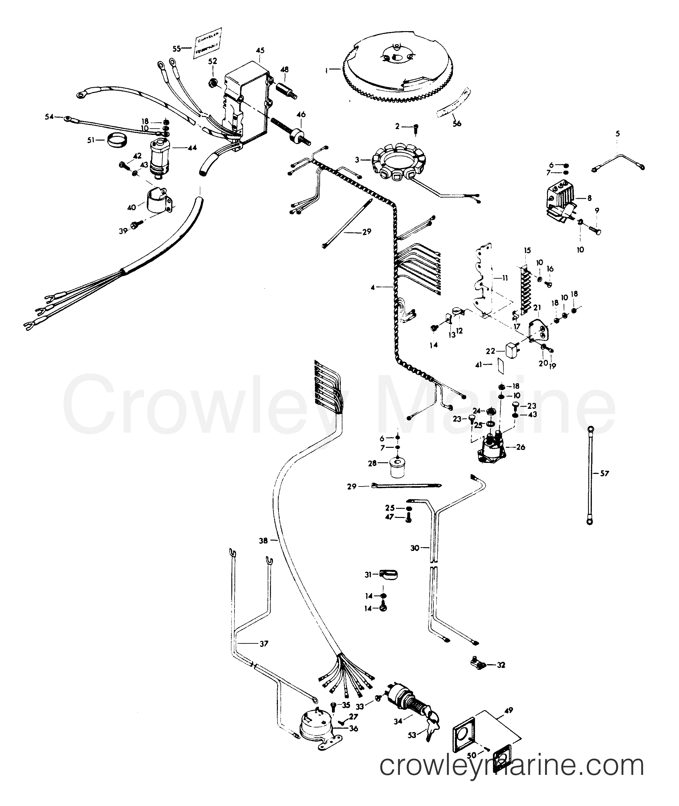 1979 Outboard 140 - H1407B79B - ELECTRICAL COMPONENTS