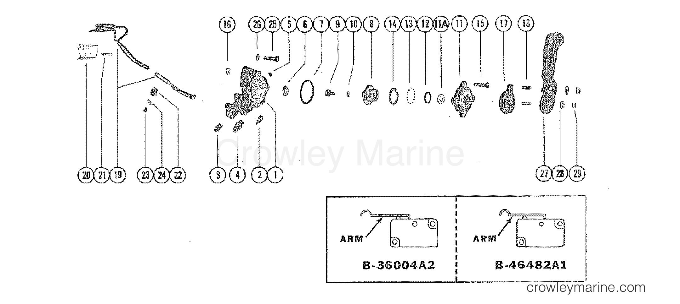 REVERSE LOCK VALVE ASSEMBLY Serial Range Stern Drive 120/140 1970