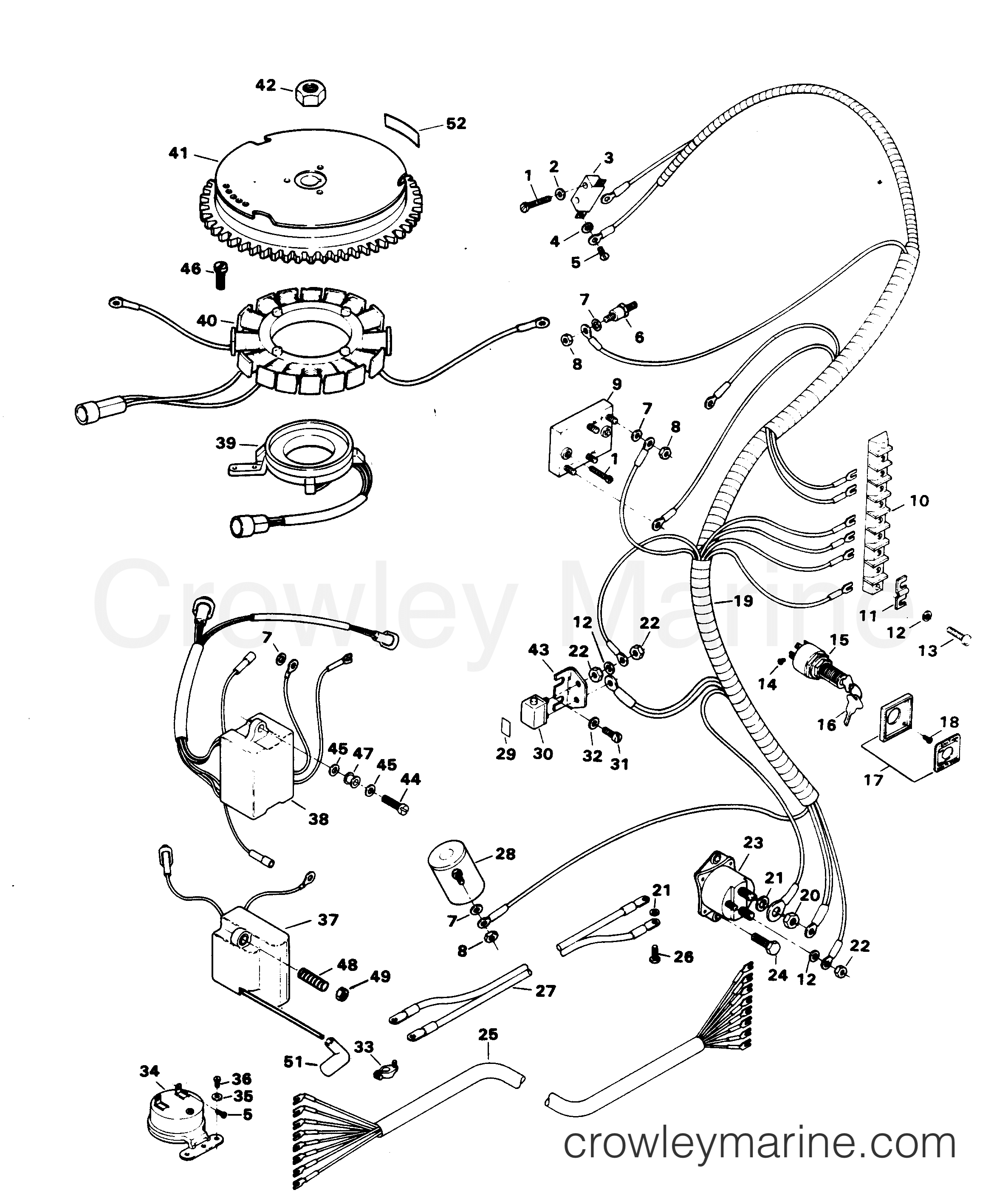 1983 Outboard 55 - H0559V83S - ELECTRICAL COMPONENTS
