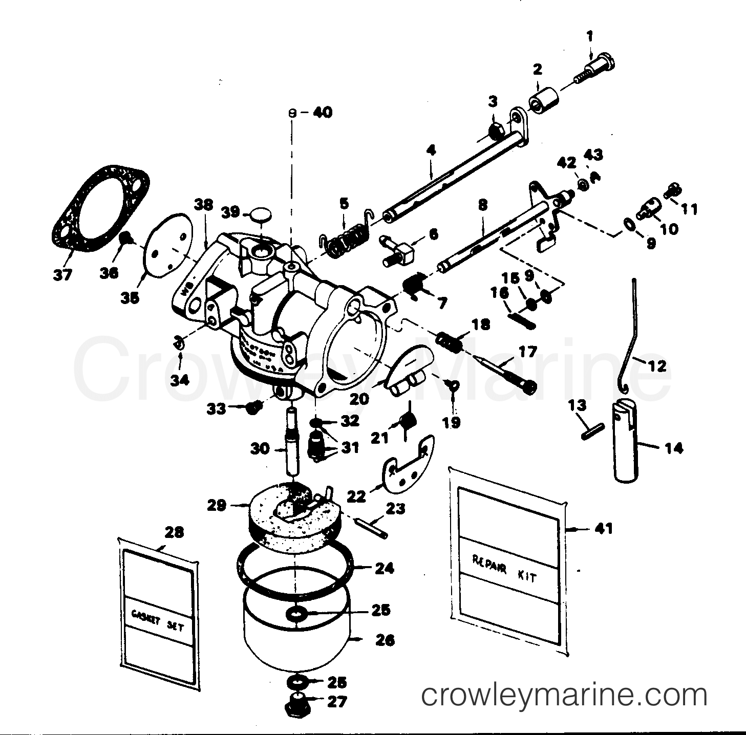 1984 Outboard 25 - 256C4E - CARBURETOR STYLE 1