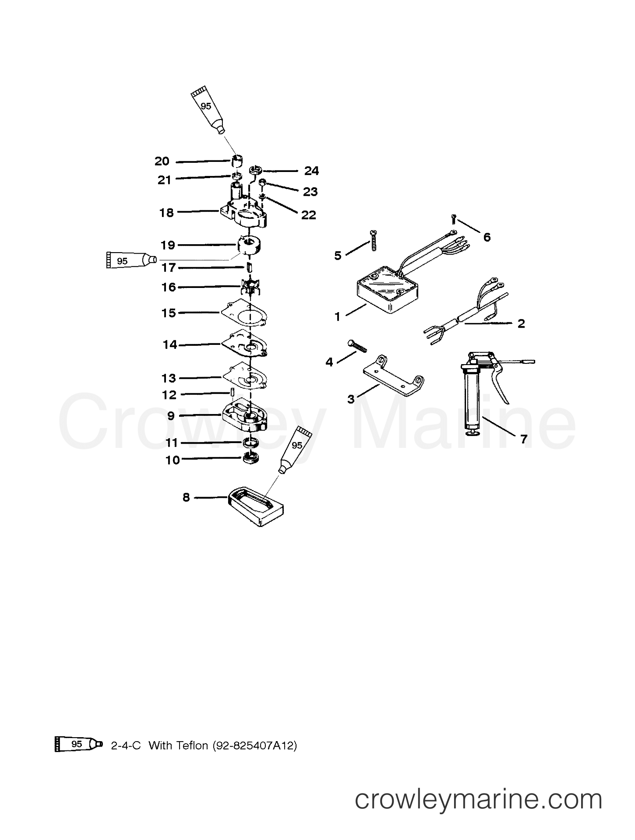 1991 Outboard 40 [ELO] - 7040312YD - JET COMPONENTS