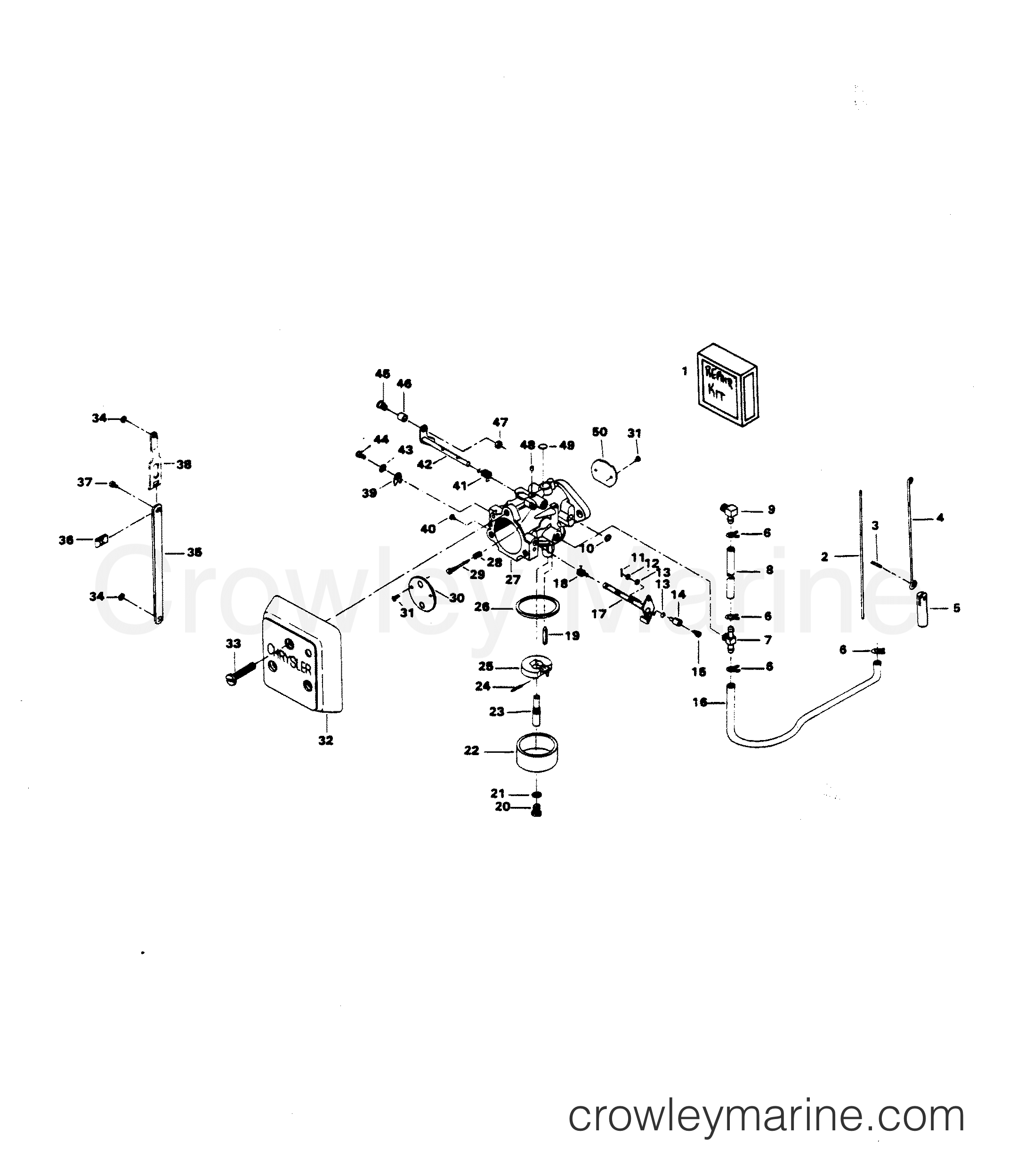 1982 Outboard 115 - H1158B82E - CARBURETOR