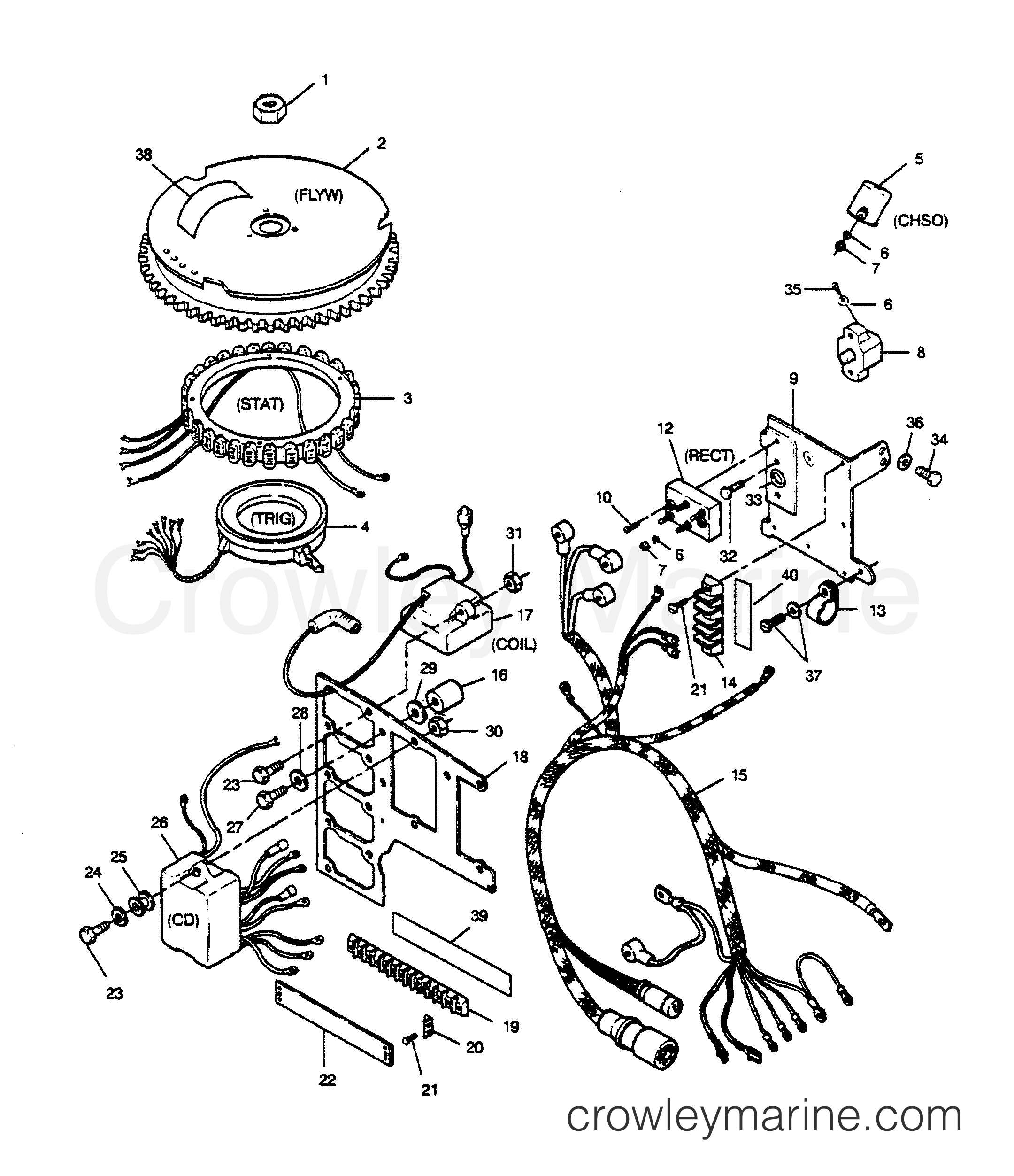 1989 Outboard 125LD - 125LD9B [L-DRIVE] [Force] - ELECTRICAL COMPONENTS