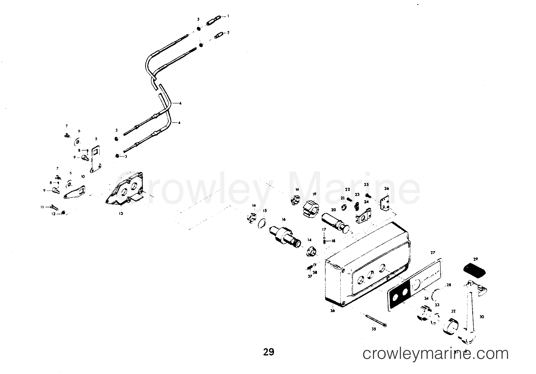 1980 Outboard 75 - 754B0B - REMOTE CONTROL