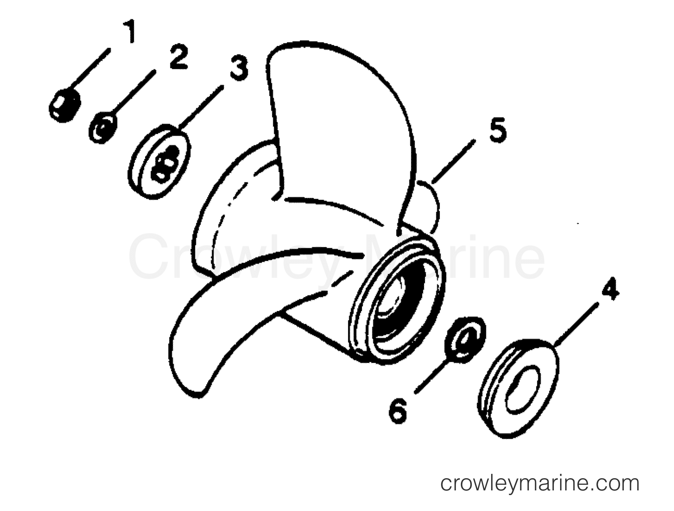 1989 Outboard 125 - H1258A89E [E] - FLARED HUB PROPS