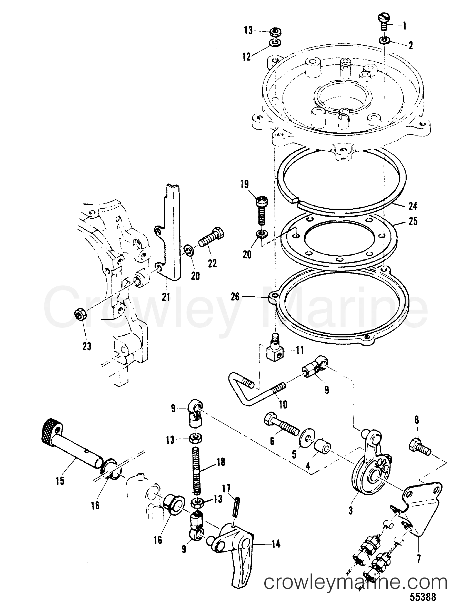 Serial Range Outboard 20C (THRU PROP. EXHAUST) - 6A9-010112 & Up - THROTTLE CONTROL
