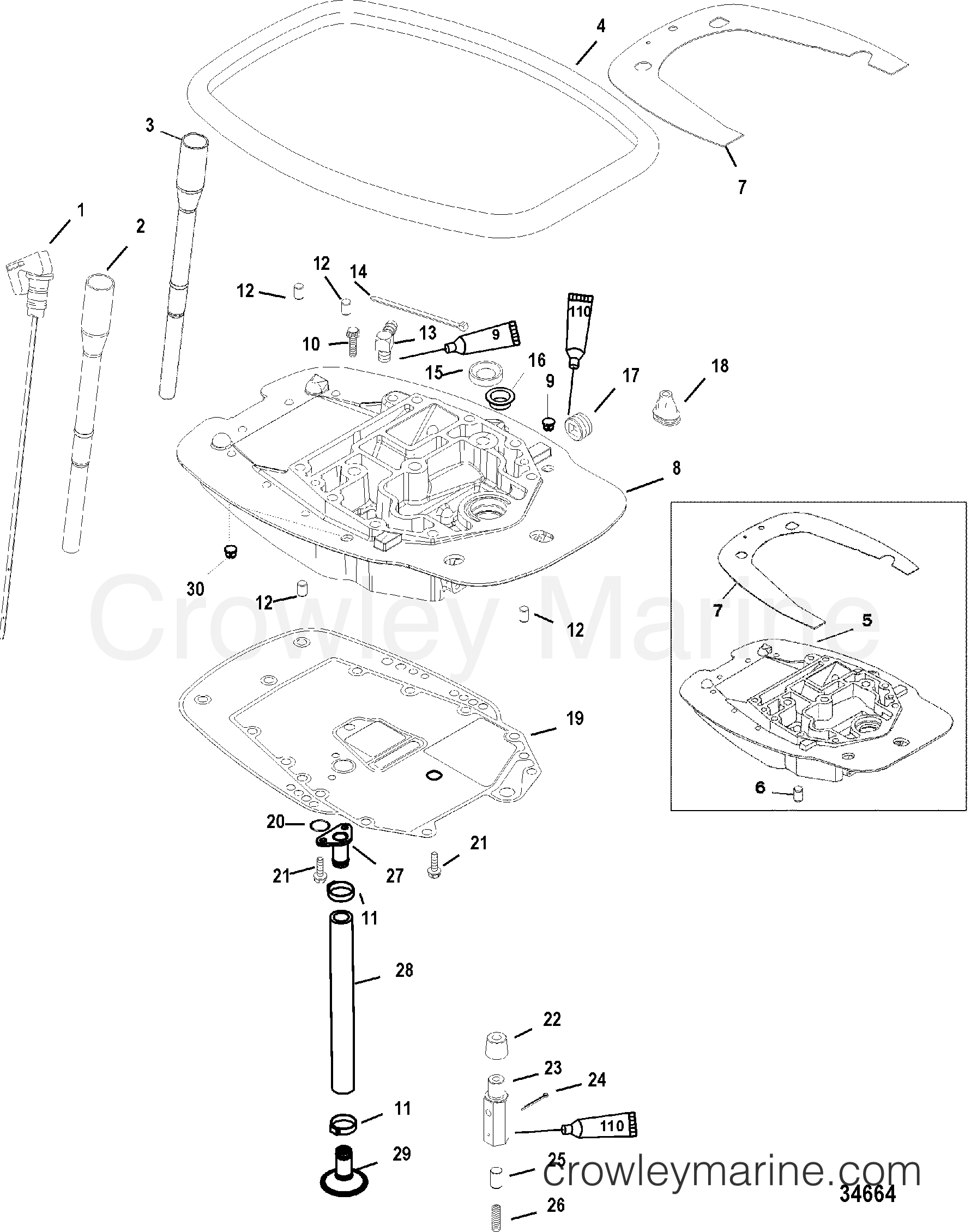 2001 Outboard 25 [M 4] - 7F25203KB - ADAPTOR PLATE