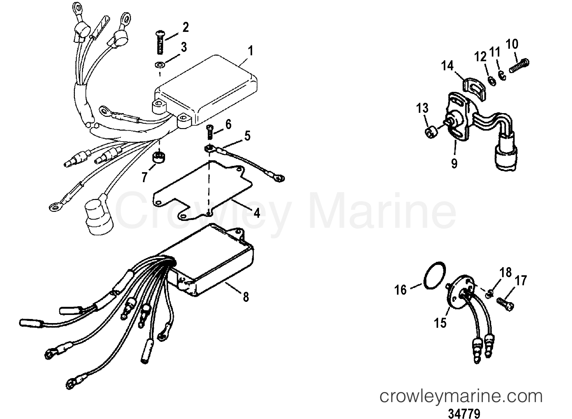 1999 Outboard 175MG [L EFI] - 7175413HD - DETONATION CONTROLLER/TEMPERATURE SENSOR