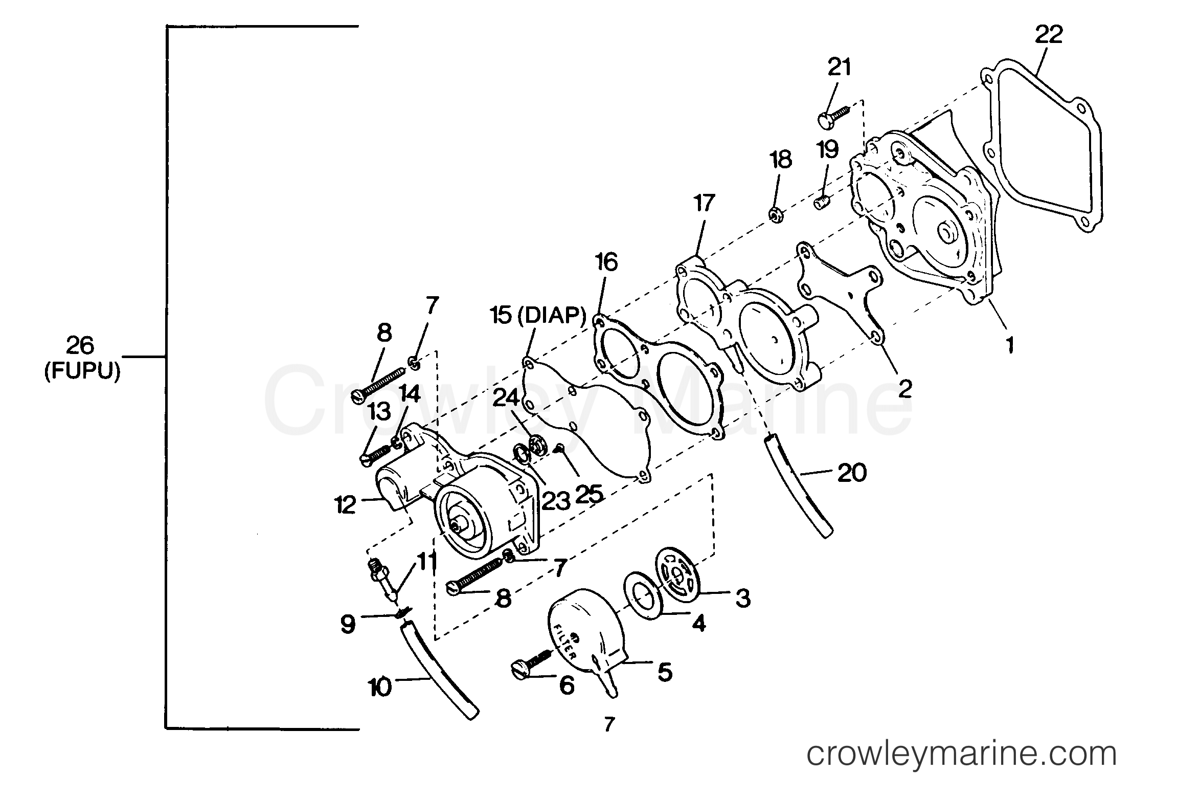 1987 Outboard 50 - 0C507F7C [Force] - FUEL PUMP