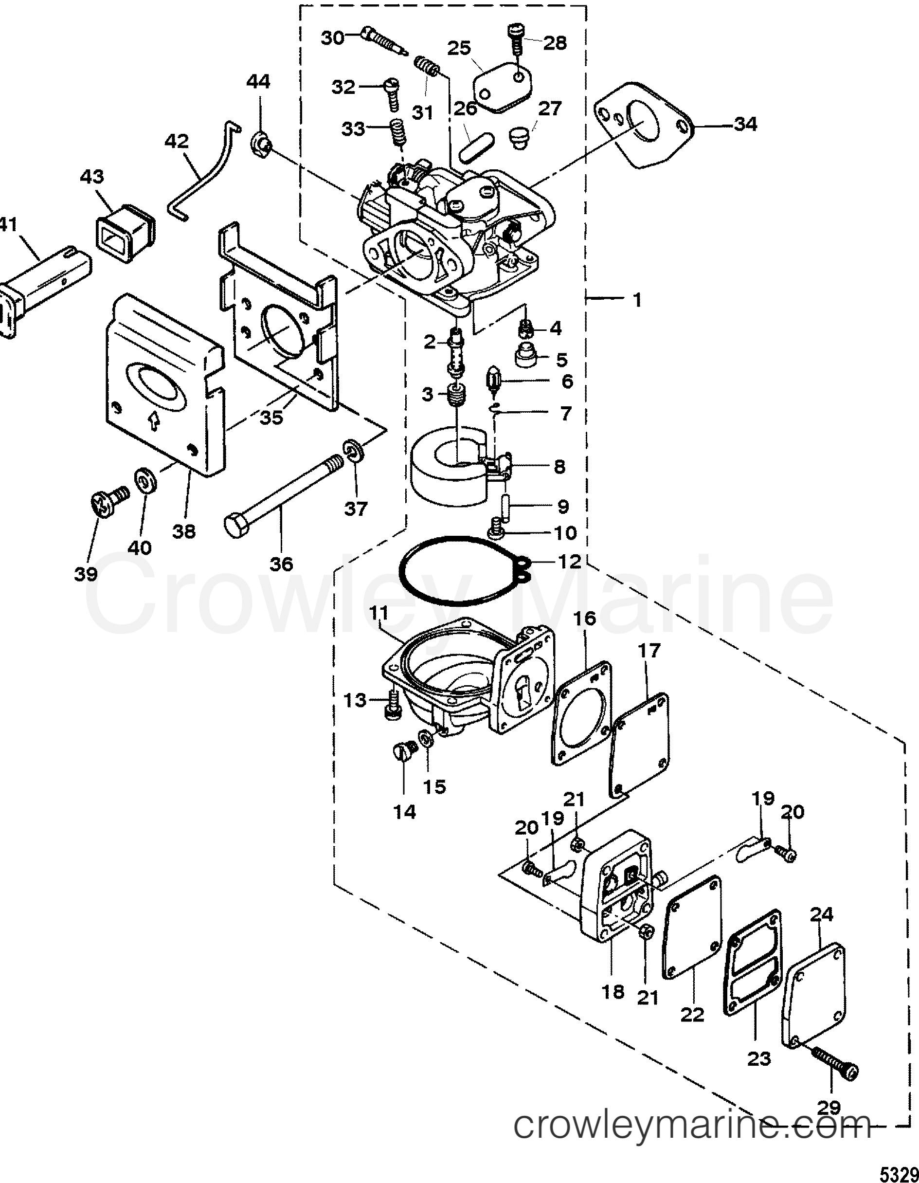 2000 Outboard 5 [M] - 7005211JB - CARBURETOR