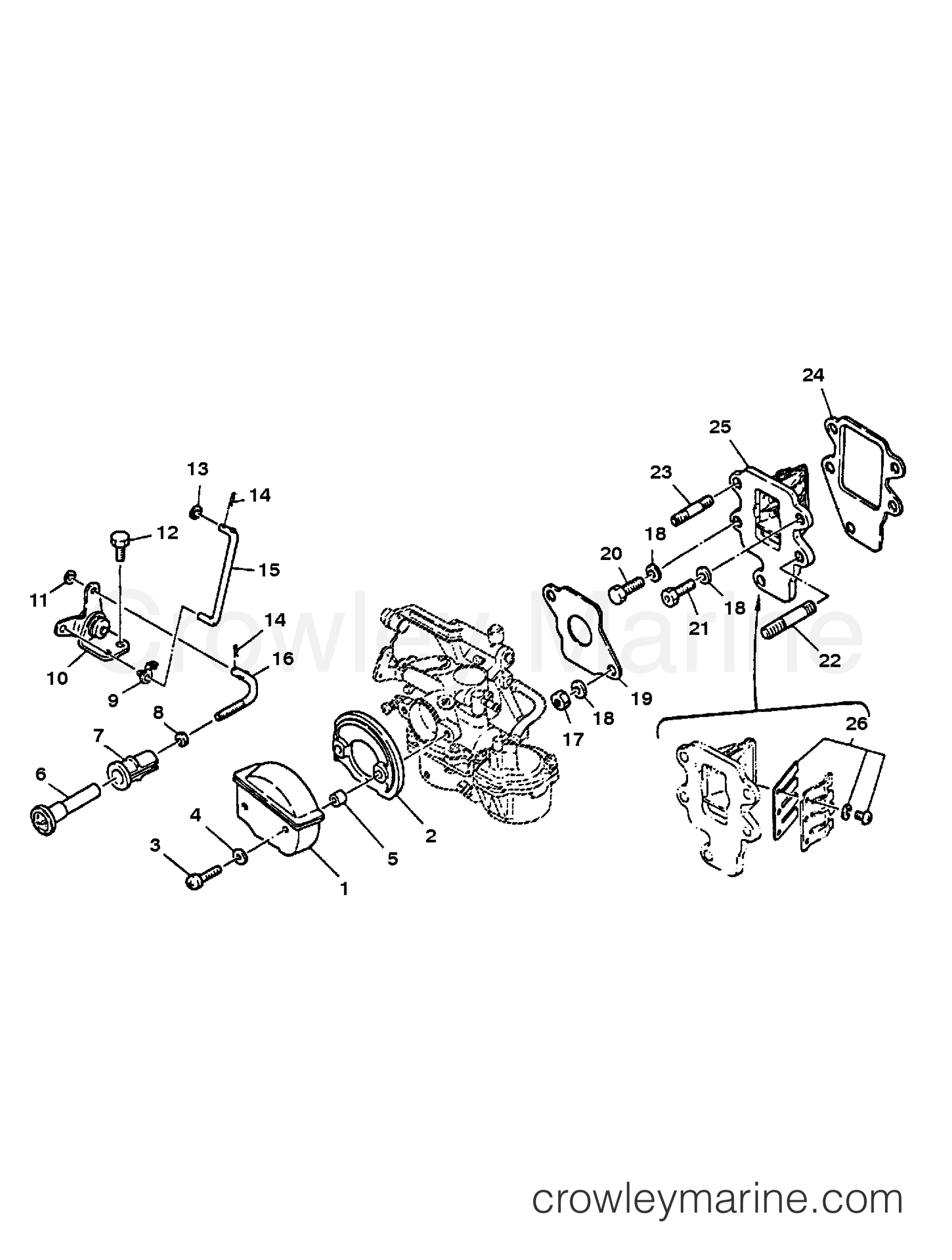 1985 Outboard 8 [ML] - 7008425 - INTAKE MANIFOLD
