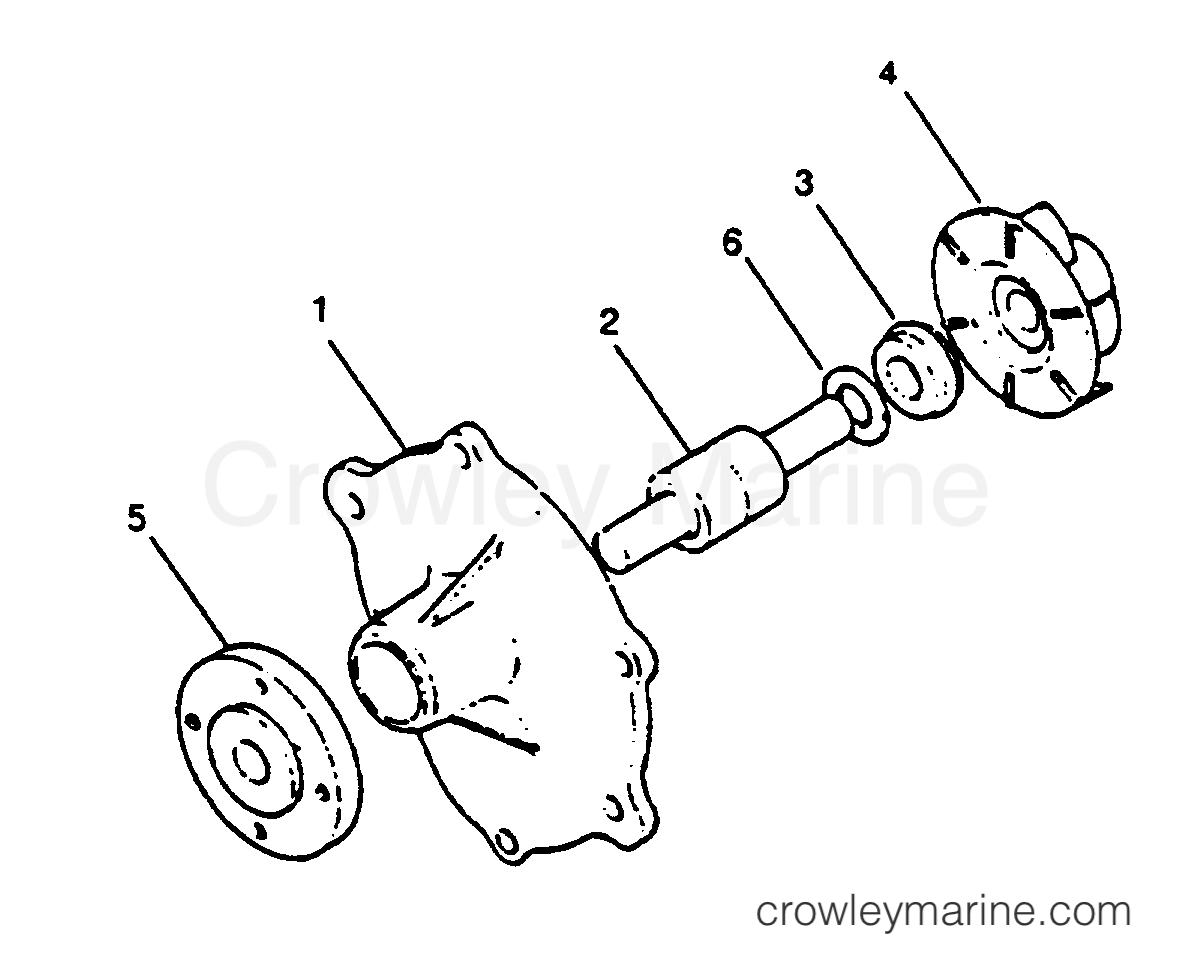 1995 Inboard Engine 4.0LD [PORT] - 34012D9HS - COOLANT PUMP ASSEMBLY