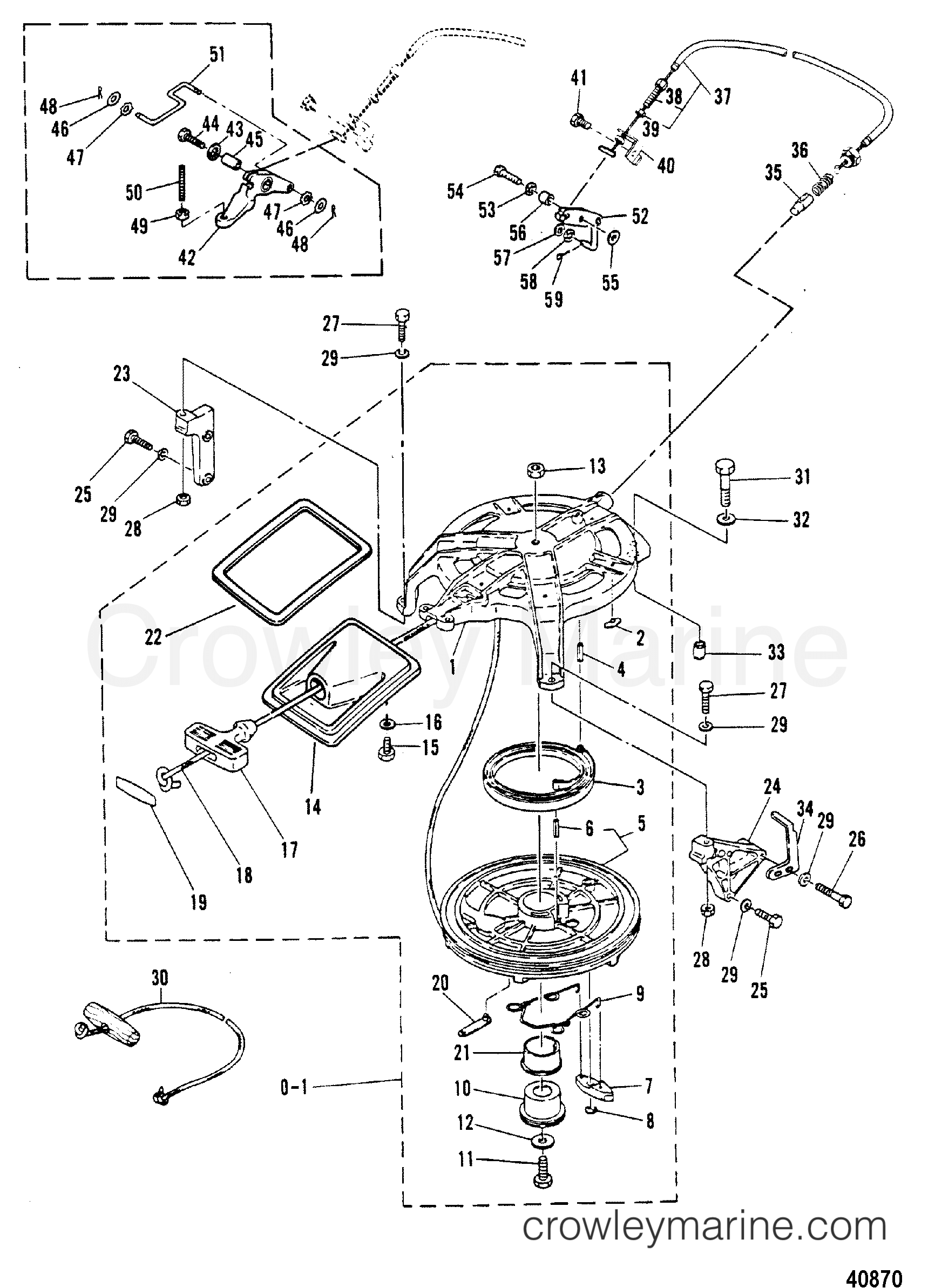 1980 Outboard 30 [E] - 7030500 - RECOIL STARTER