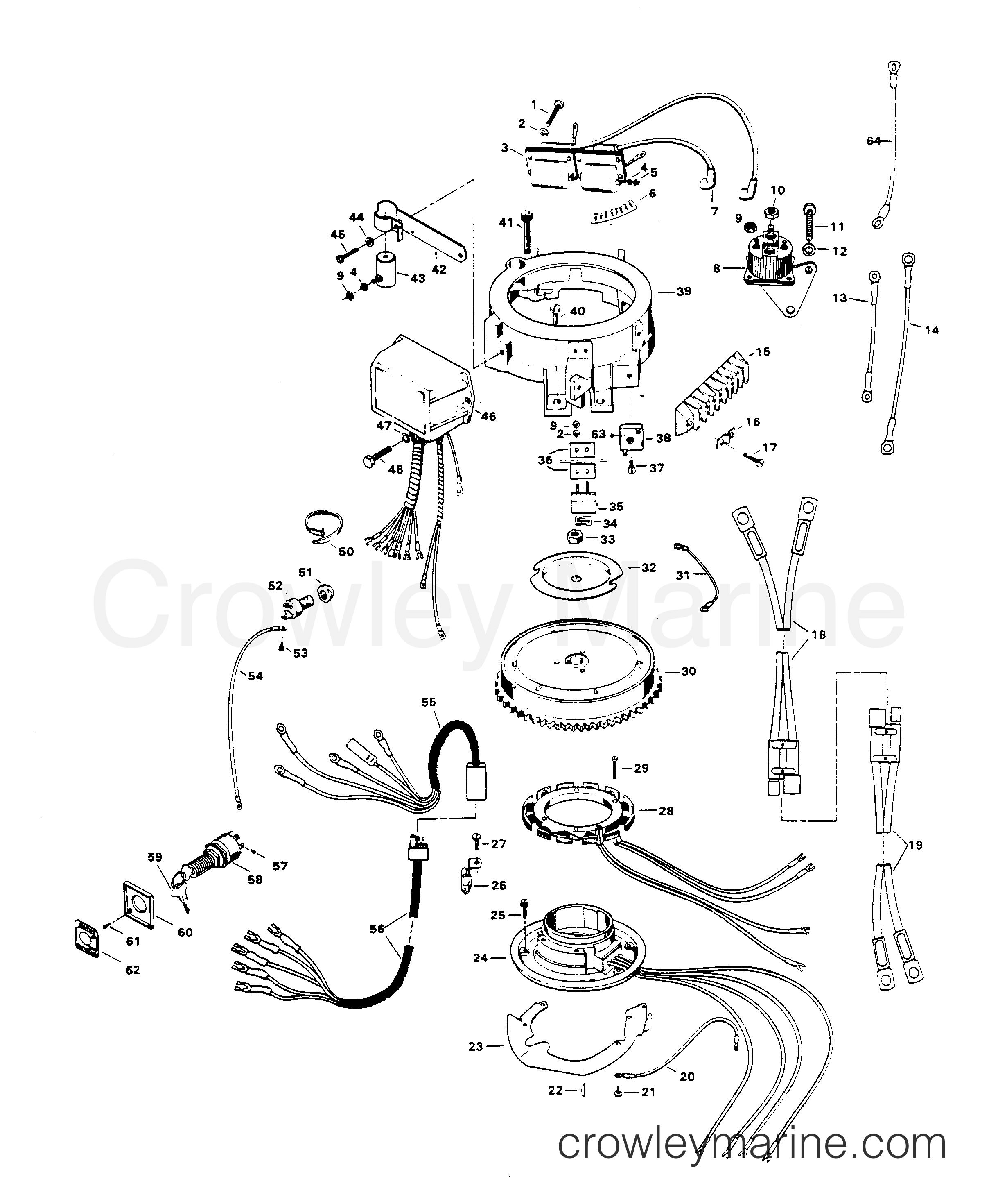 1981 Outboard 9.9 - 95B1G - ELECTRICAL COMPONENTS