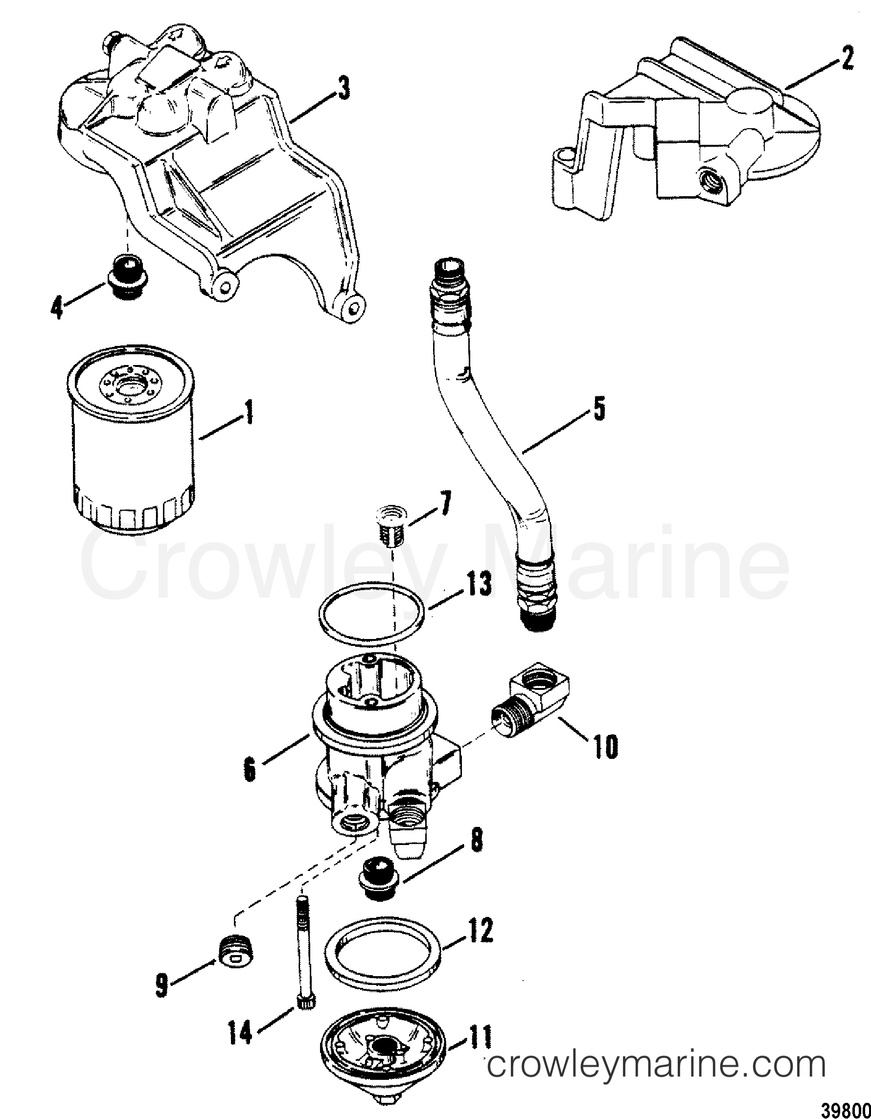 1982 Inboard Engine 260 - 3269922 - OIL FILTER AND ADAPTER