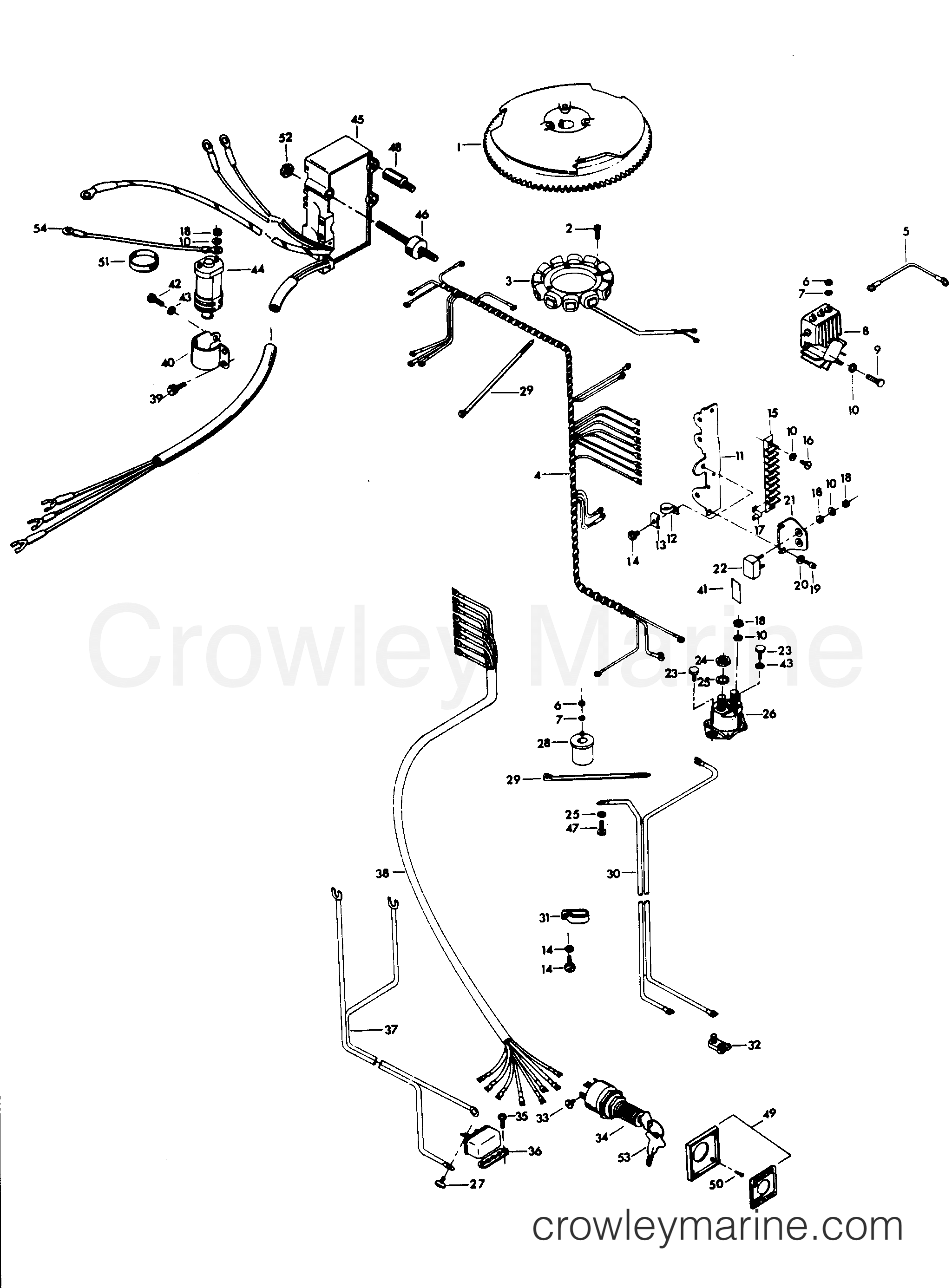 1978 Outboard 105 - H1057B78H - ELECTRICAL COMPONENTS