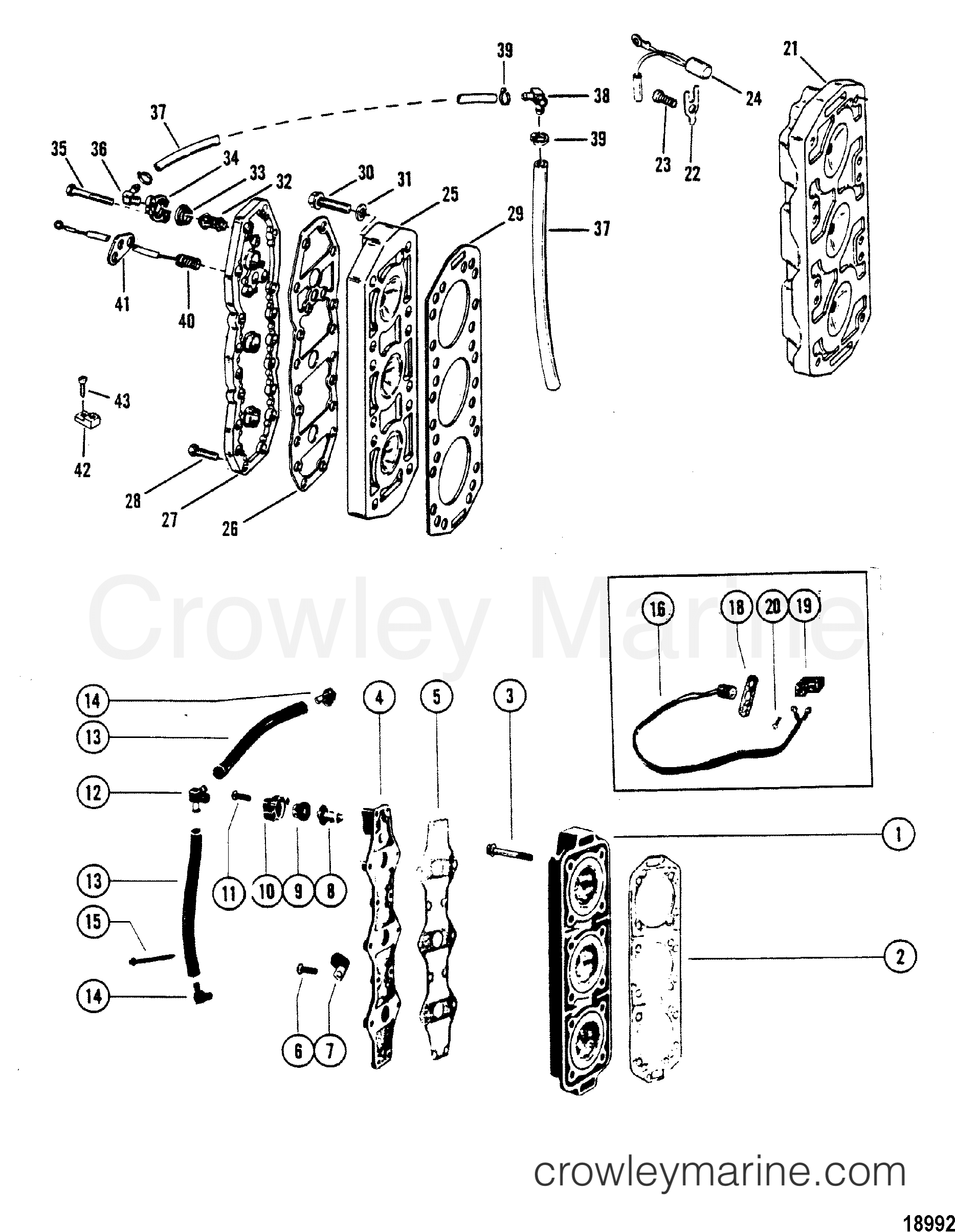 1978 Outboard 200 [ELPT] - 1200628 - CYLINDER HEAD