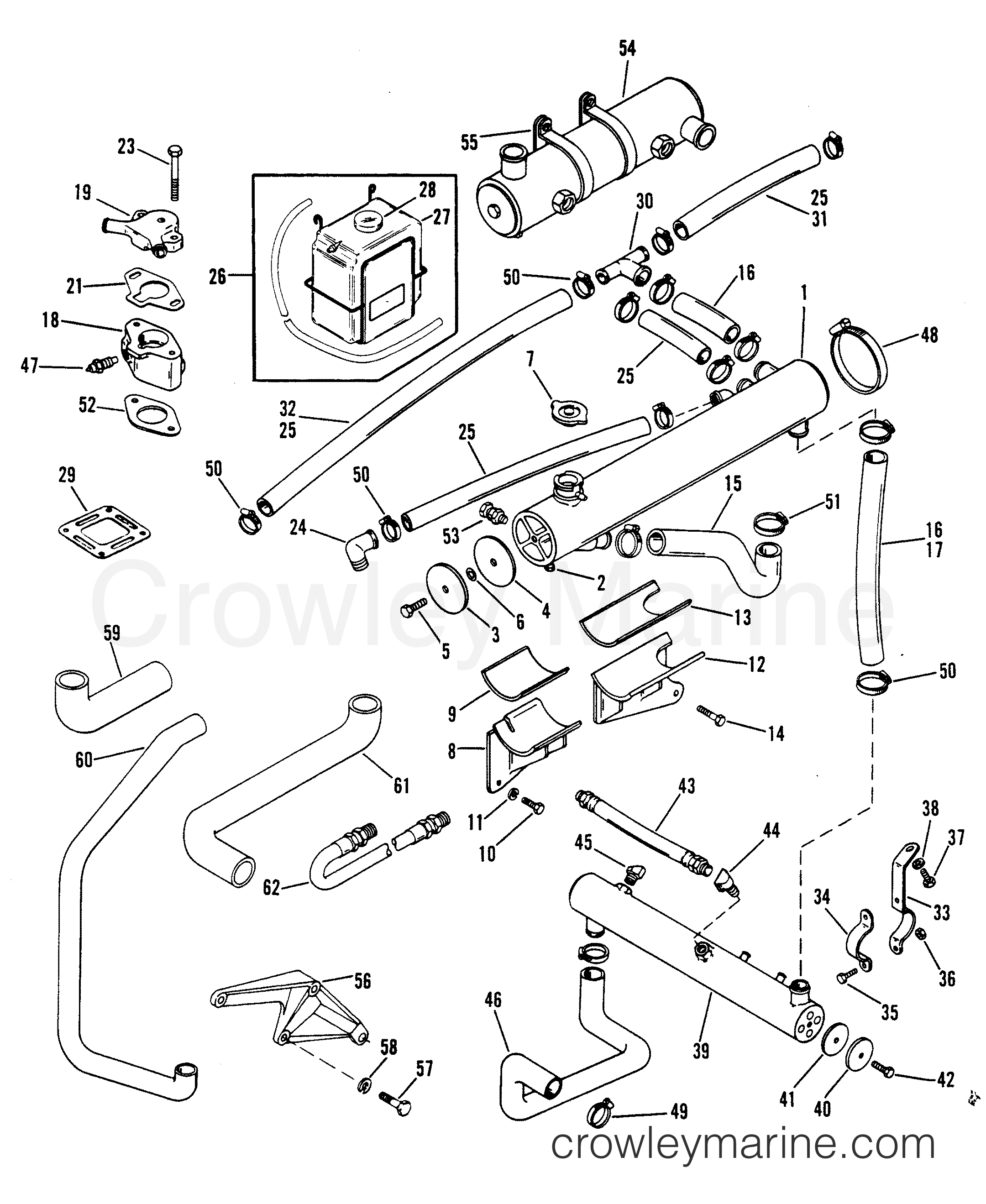 CLOSED COOLING SYSTEM (18390A6, A7, A8) Various Years Rigging Exhaust