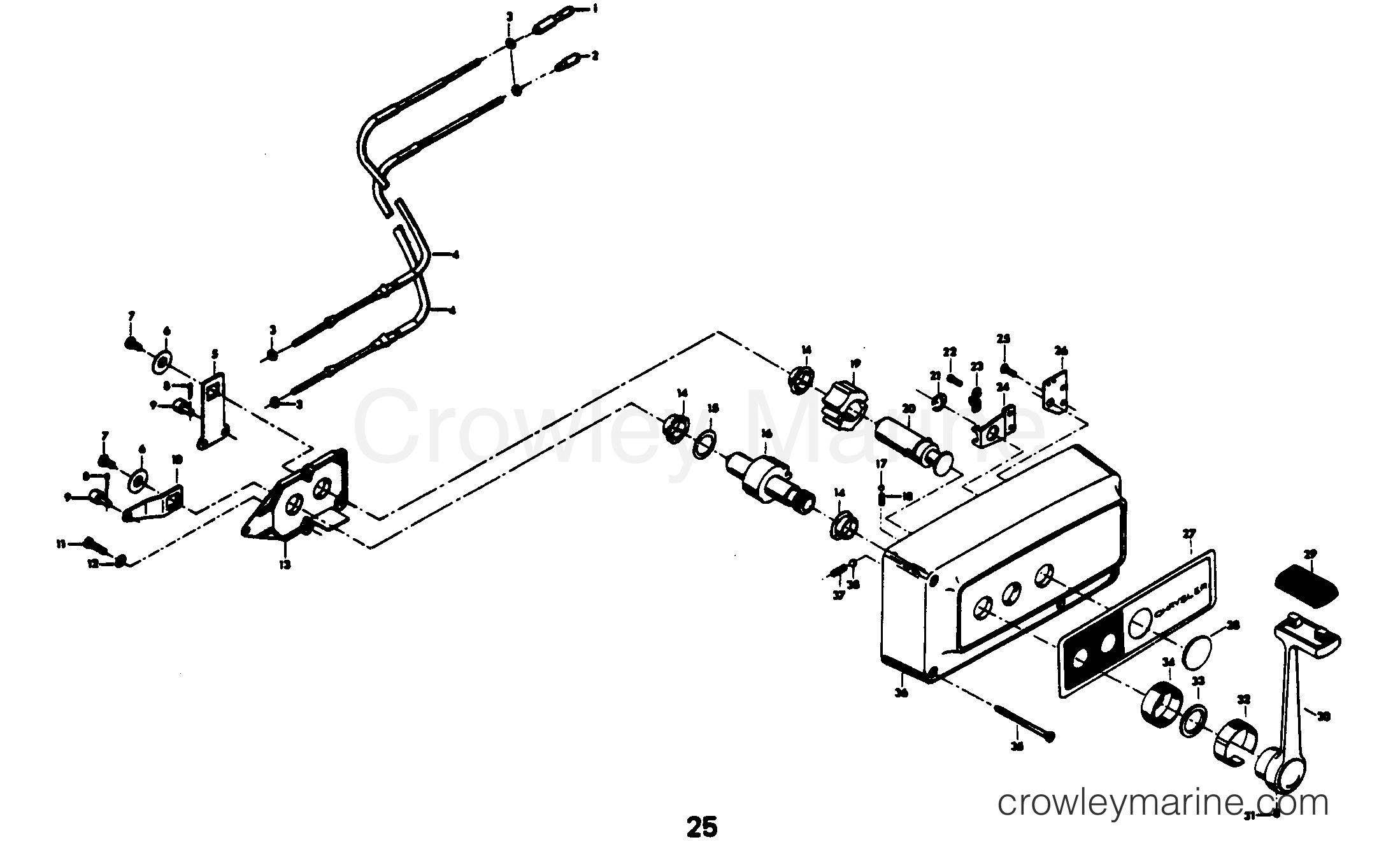 1979 Outboard 45 - H0456H79K - REMOTE CONTROL