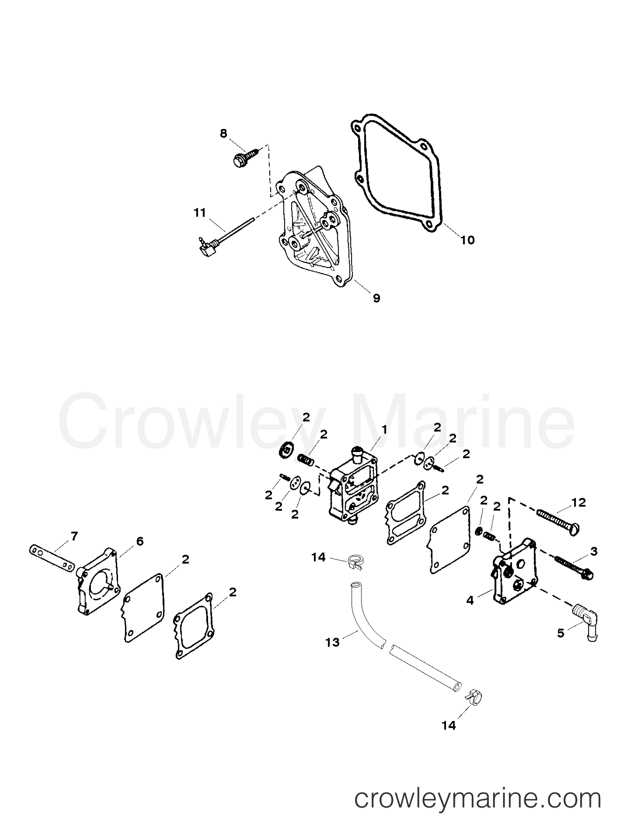 FUEL PUMP ASSEMBLY 1998 Outboard 120 H120412UD [ELPT] Crowley Marine