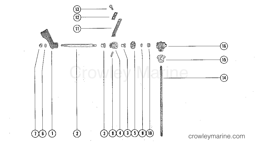 1978 Outboard 4.5 [M] - 1005208 - SHIFT CONTROL LINKAGE