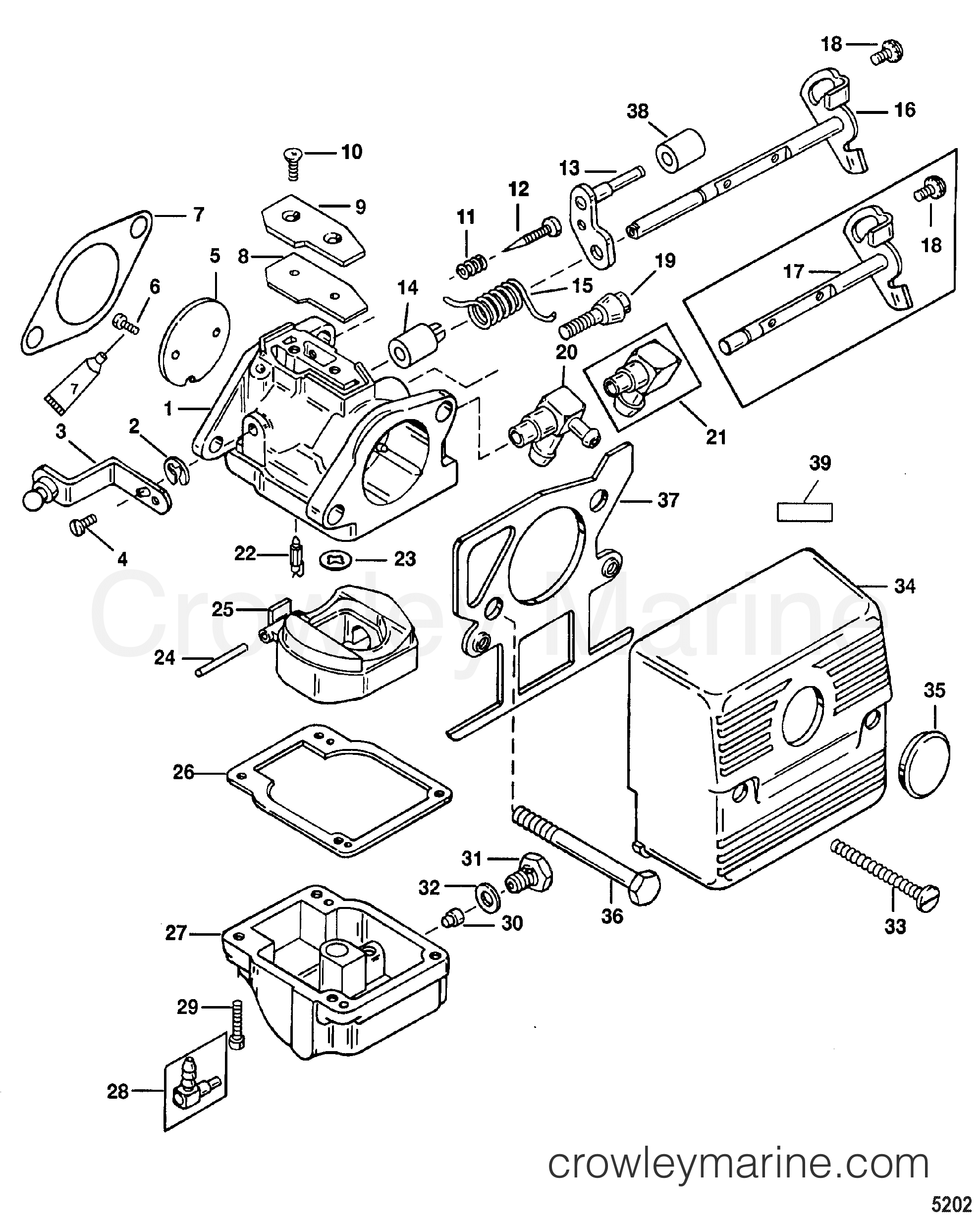 2000 Outboard 40 [M] - 70412070B - CARBURETOR
